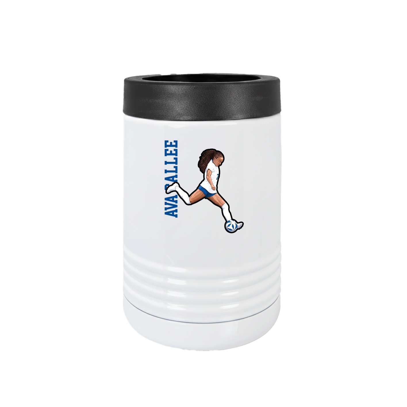 Beverage Holder — Name Vertical in White