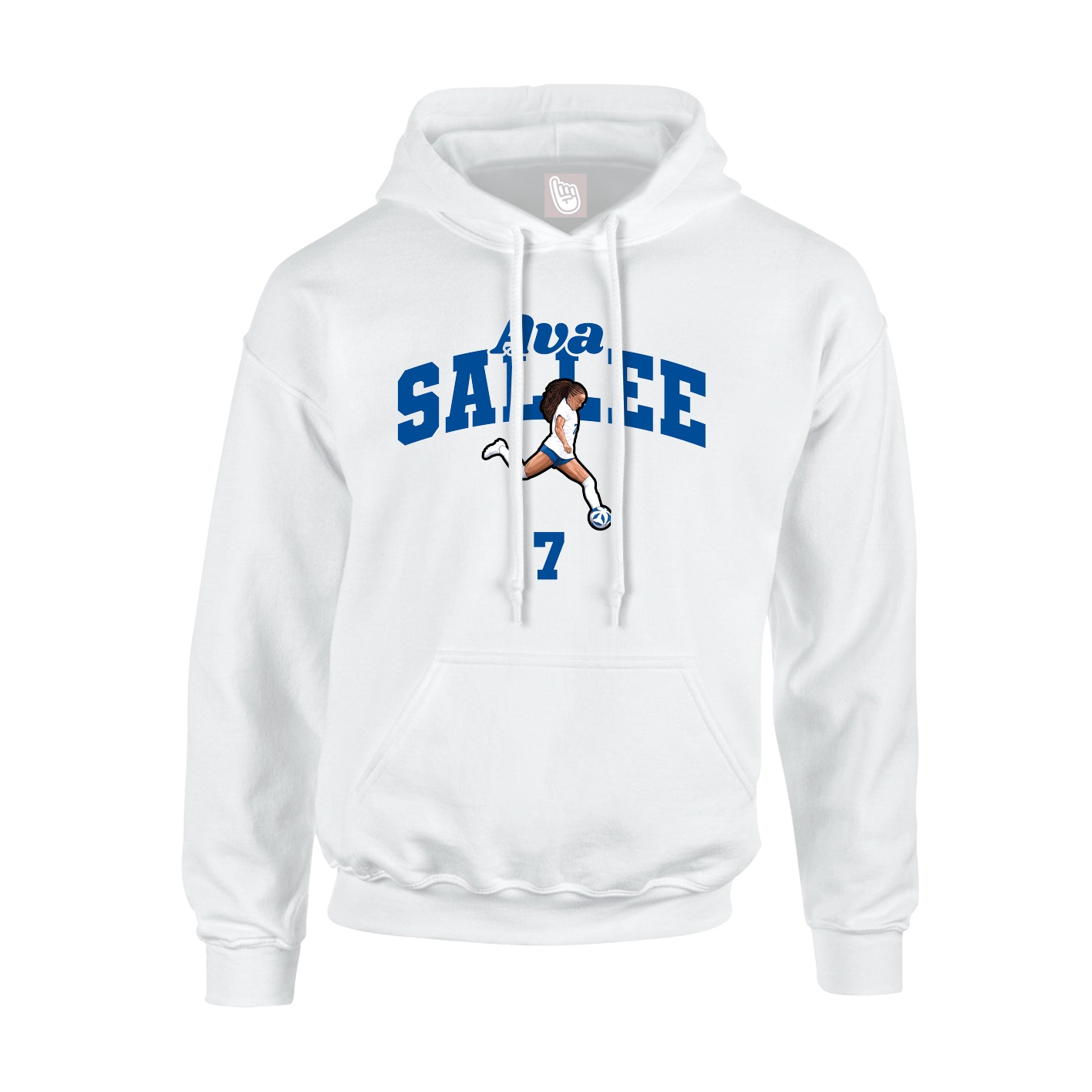 Youth Hoodie — Signature Arch in White