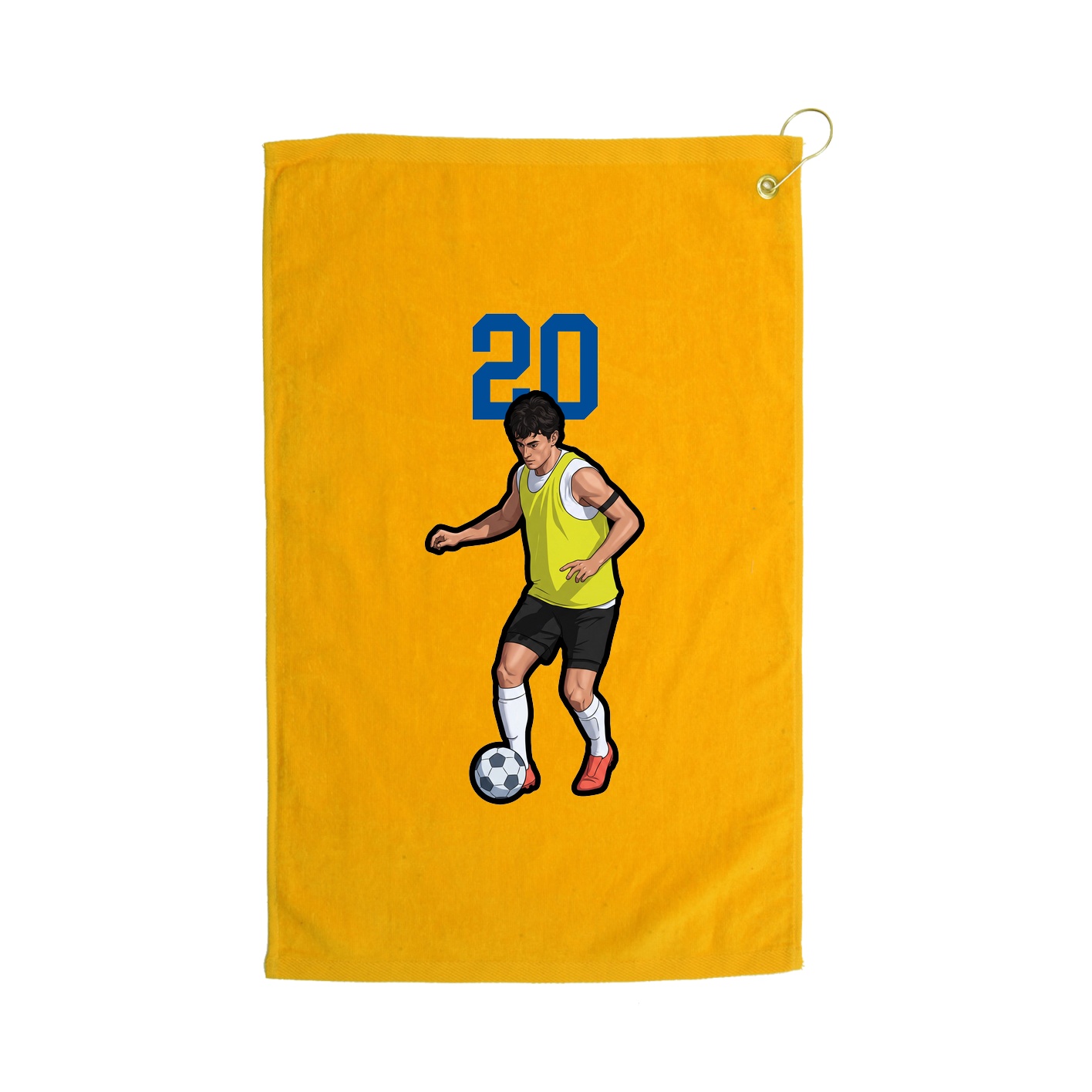 Golf Towel — Number Top in Gold