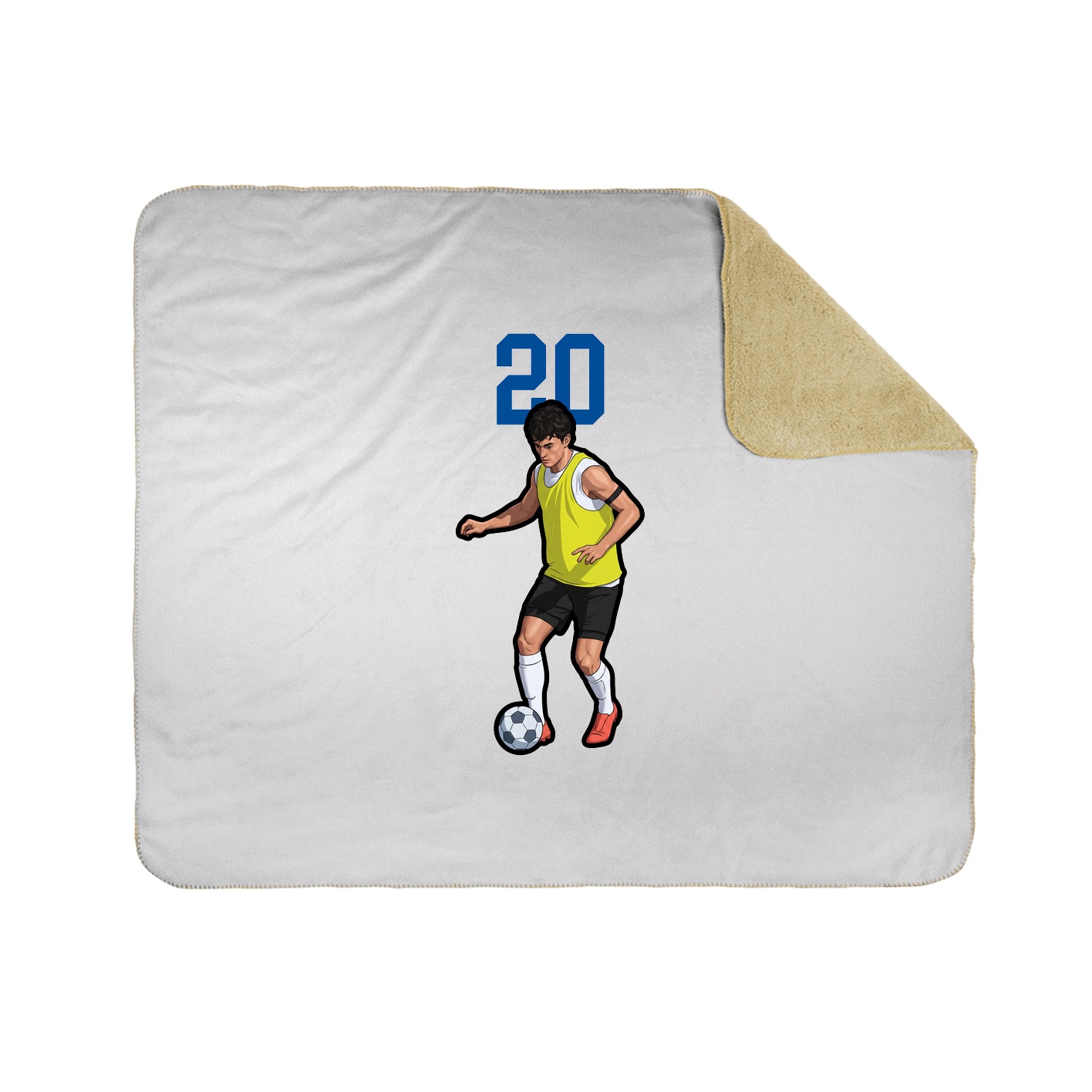 Throw Blanket — Number Top in White