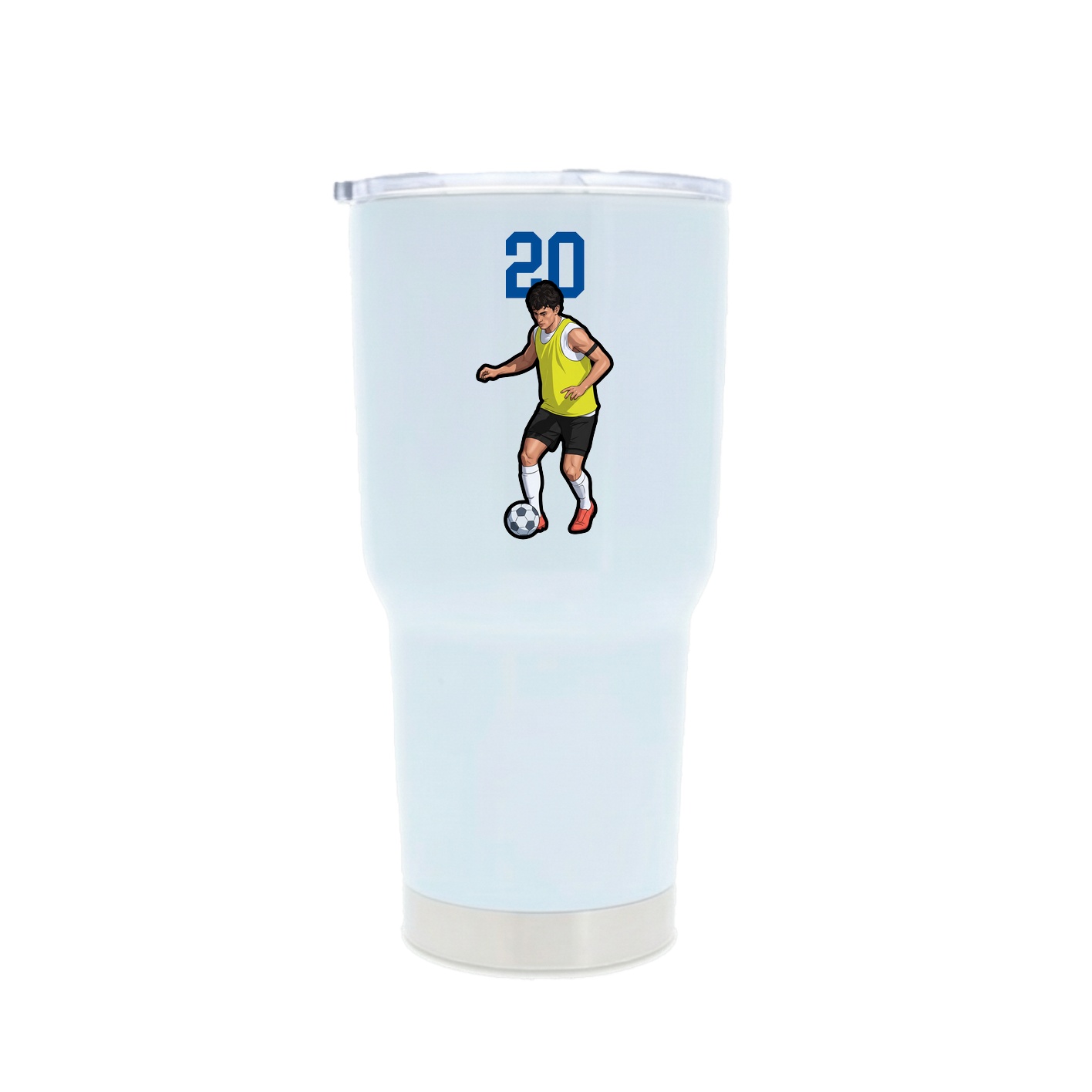 30oz Stainless Steel Tumbler — Number Top in White