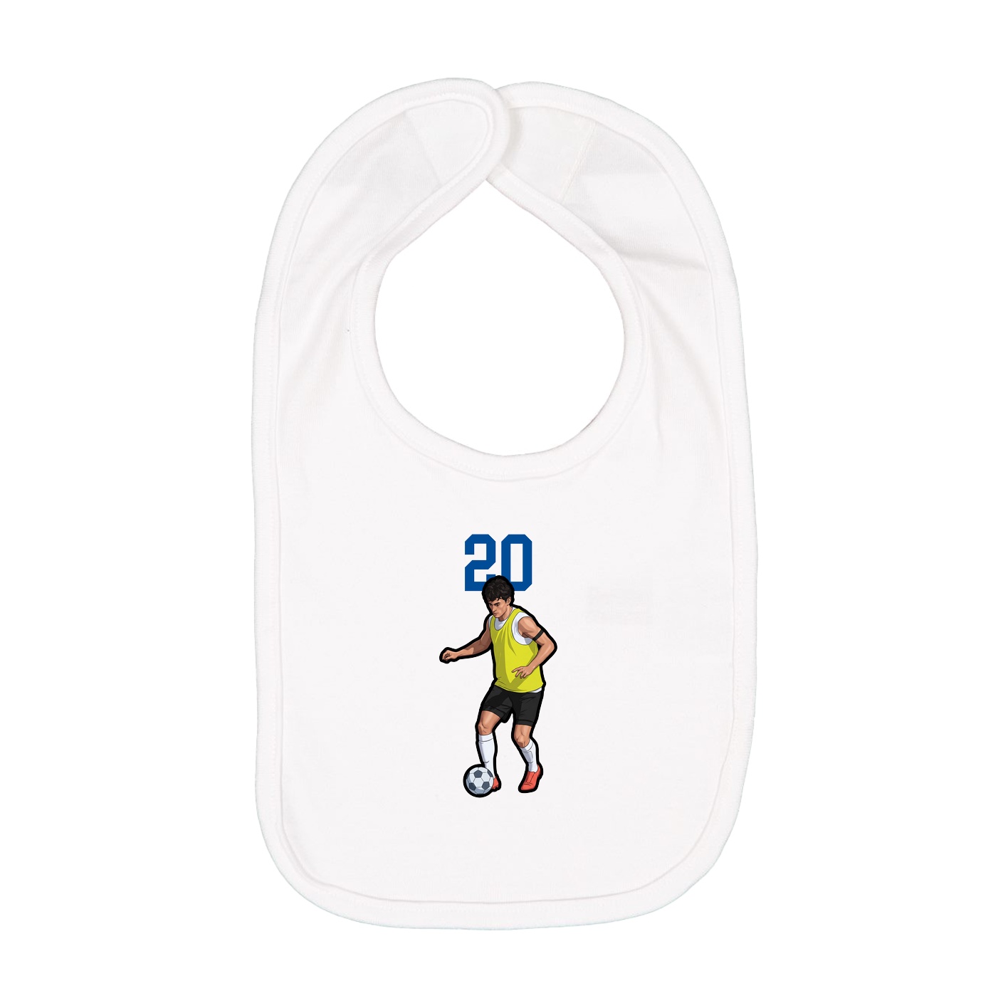 Infant Bib — Number Top in White