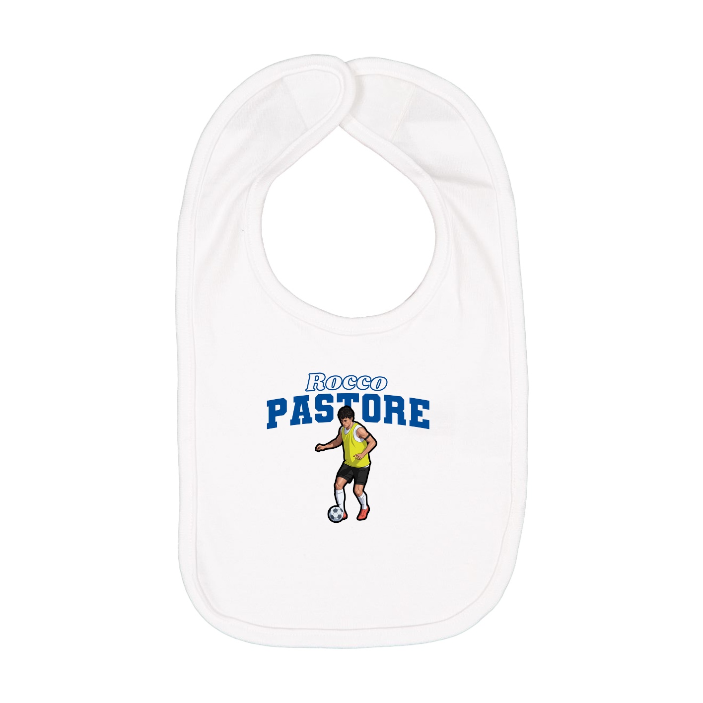 Infant Bib — Name Arch in White
