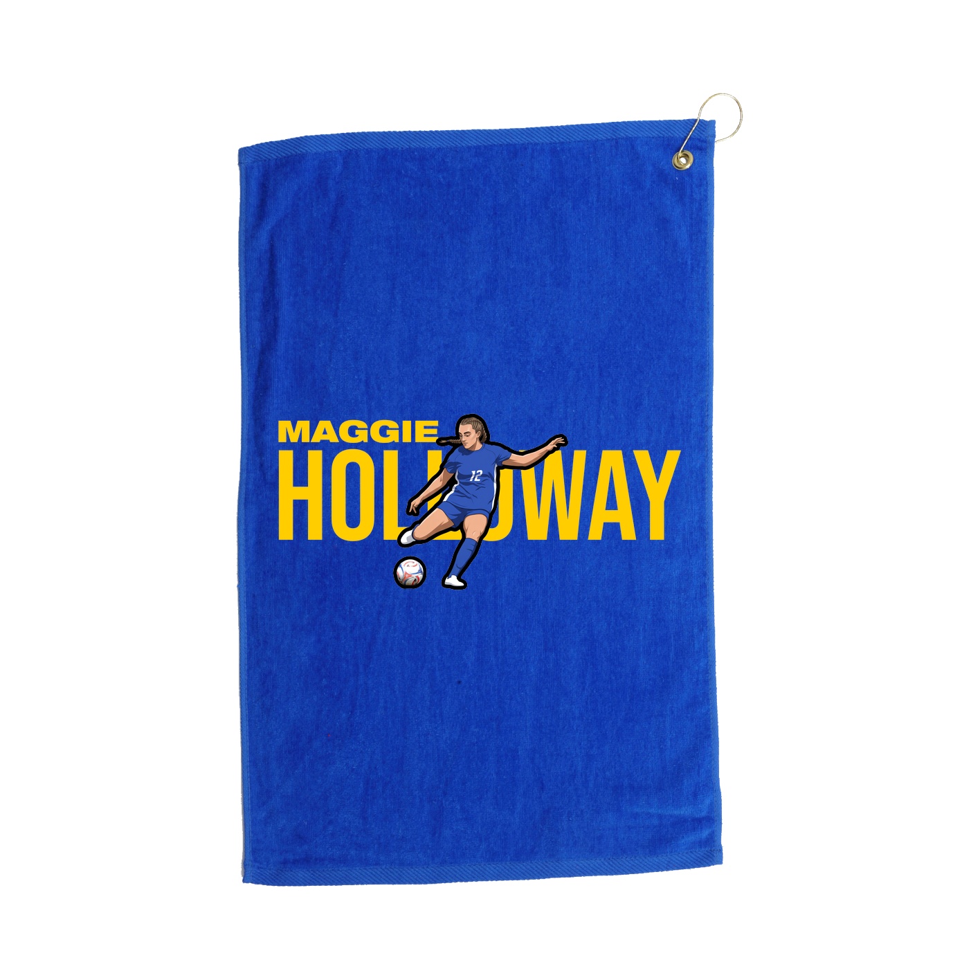 Golf Towel — Player Name in Royal