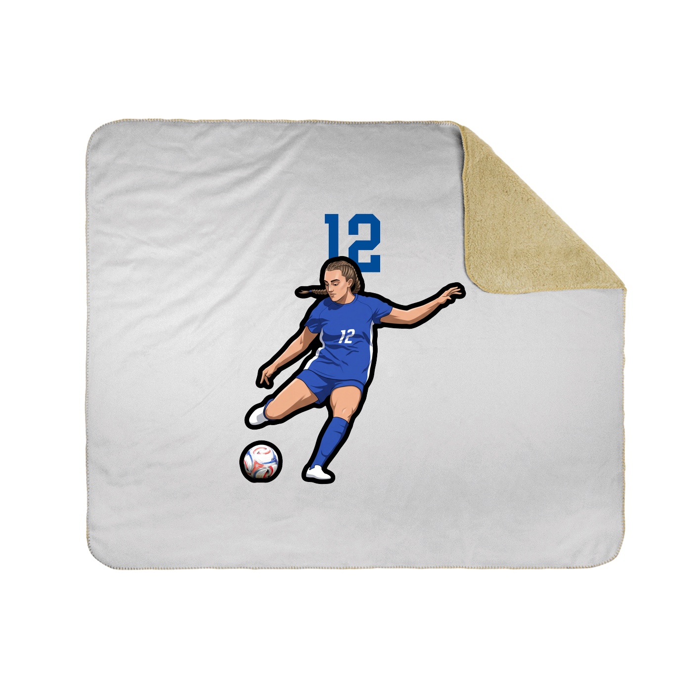 Throw Blanket — Number Top in White