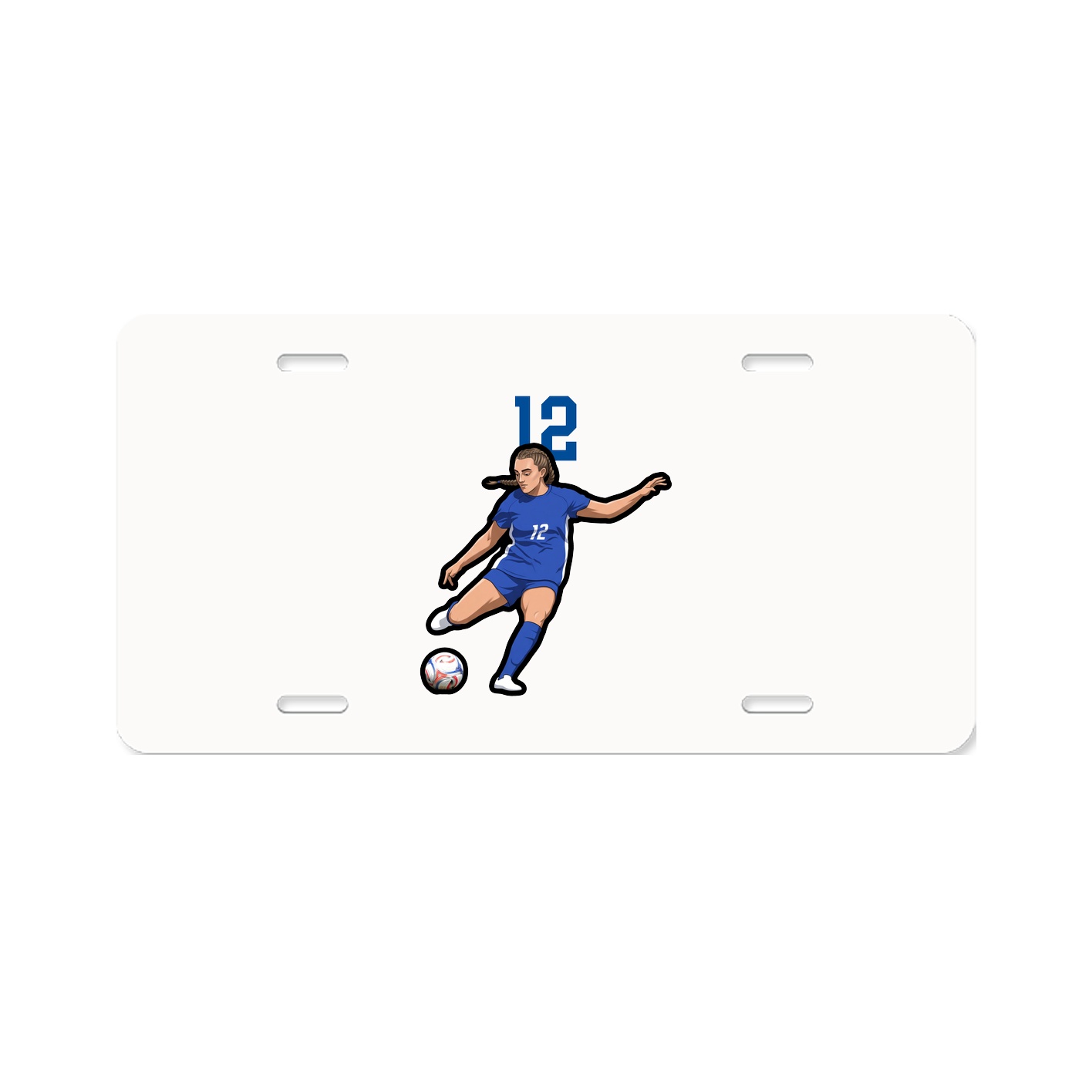 License Plate — Number Top in Classic
