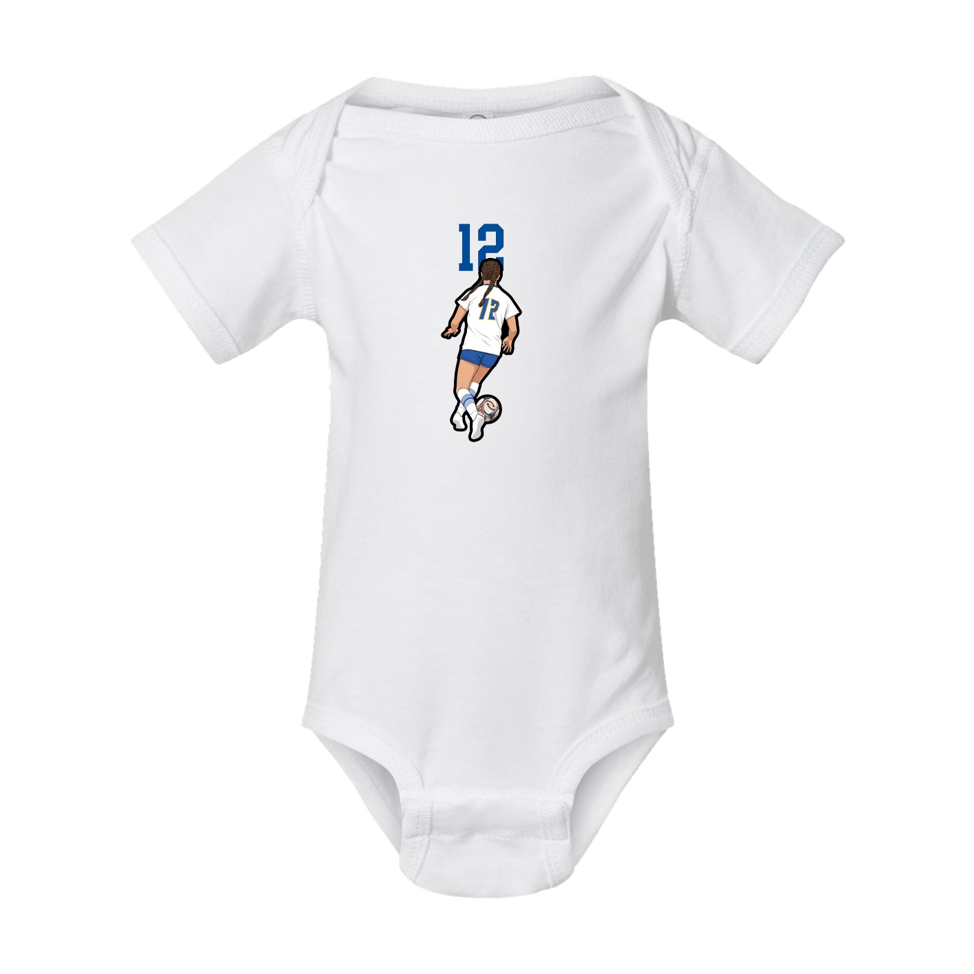 Baby Onesie — Number Top in White