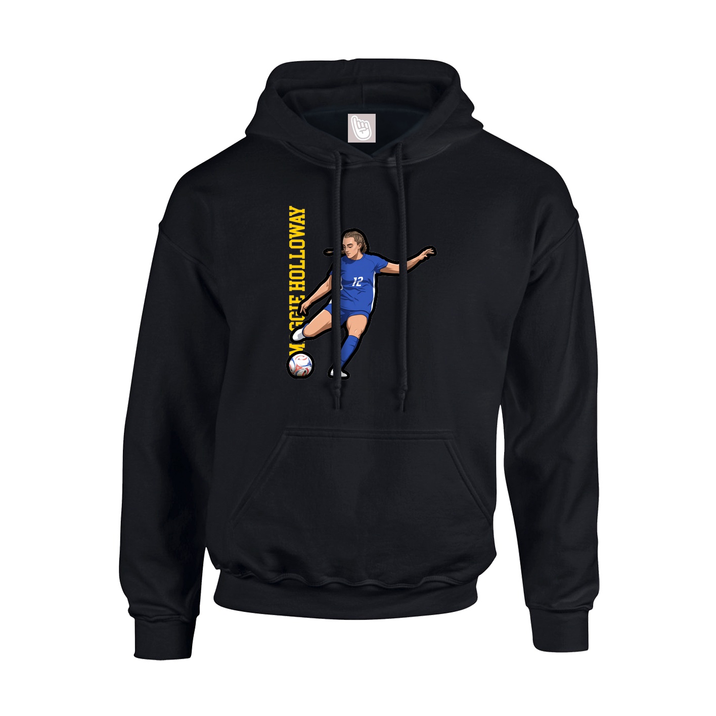 Hoodie — Name Vertical in Black