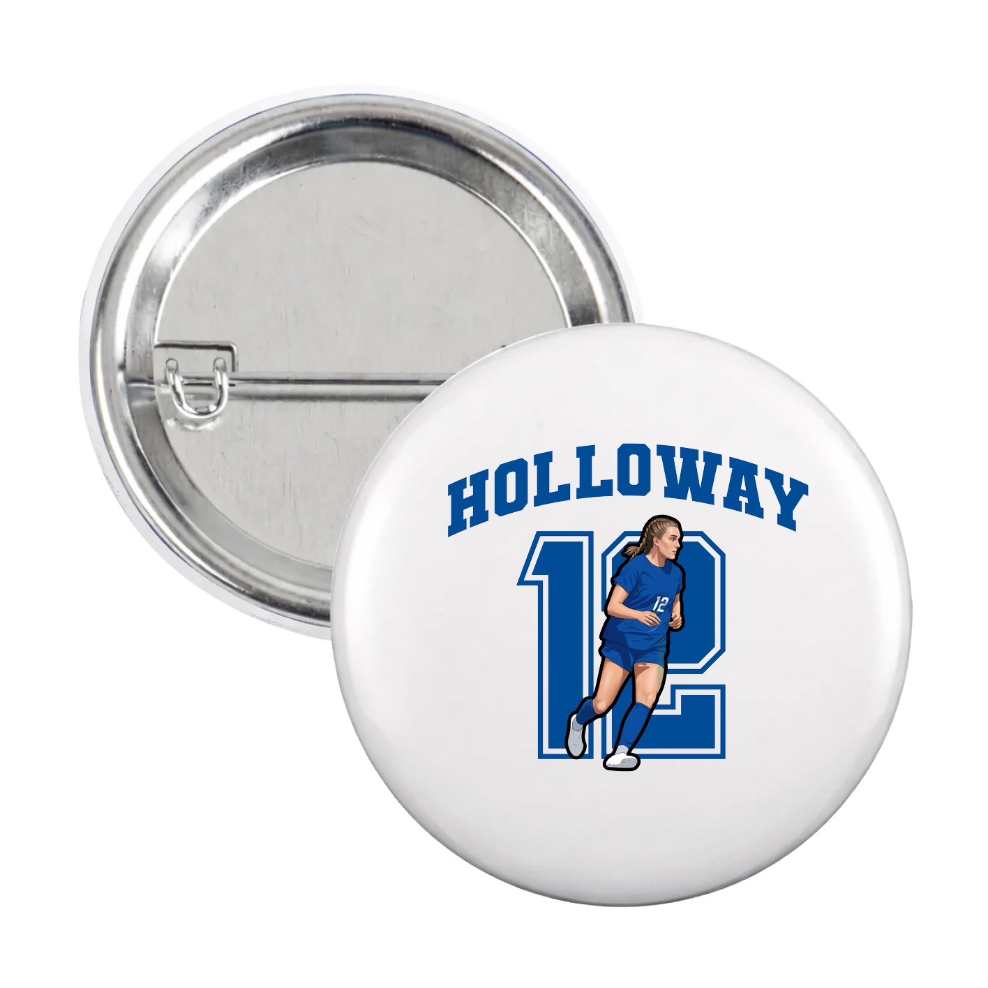 Game Day Button — Number in White