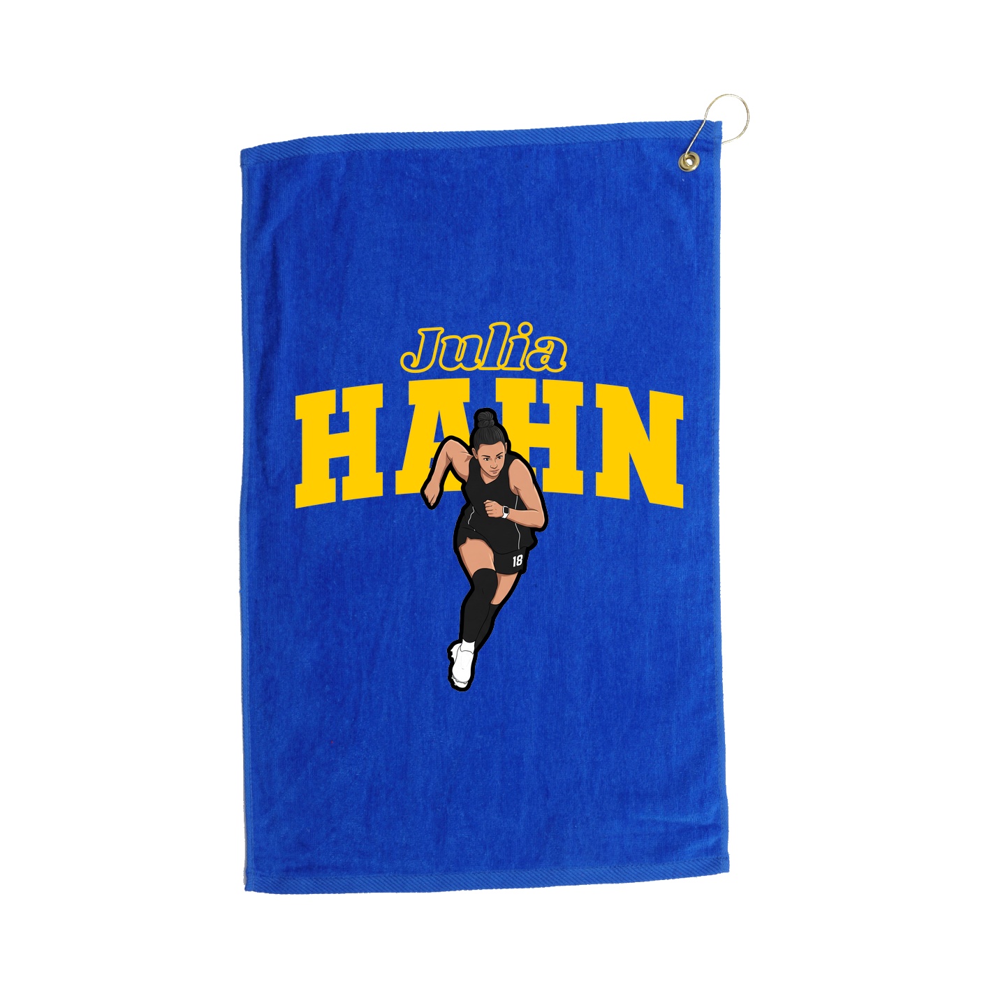 Golf Towel — Name Arch in Royal