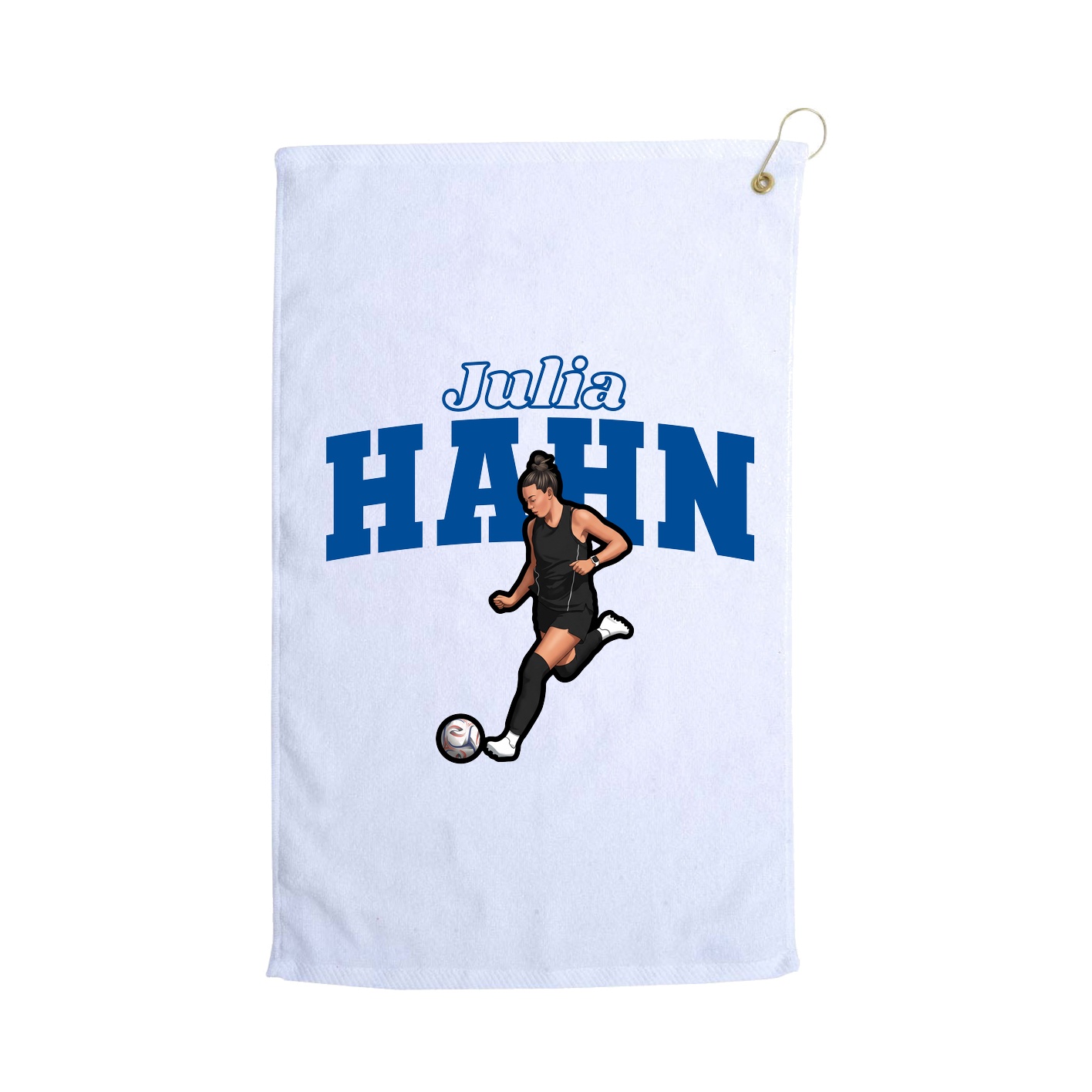 Golf Towel — Name Arch in White