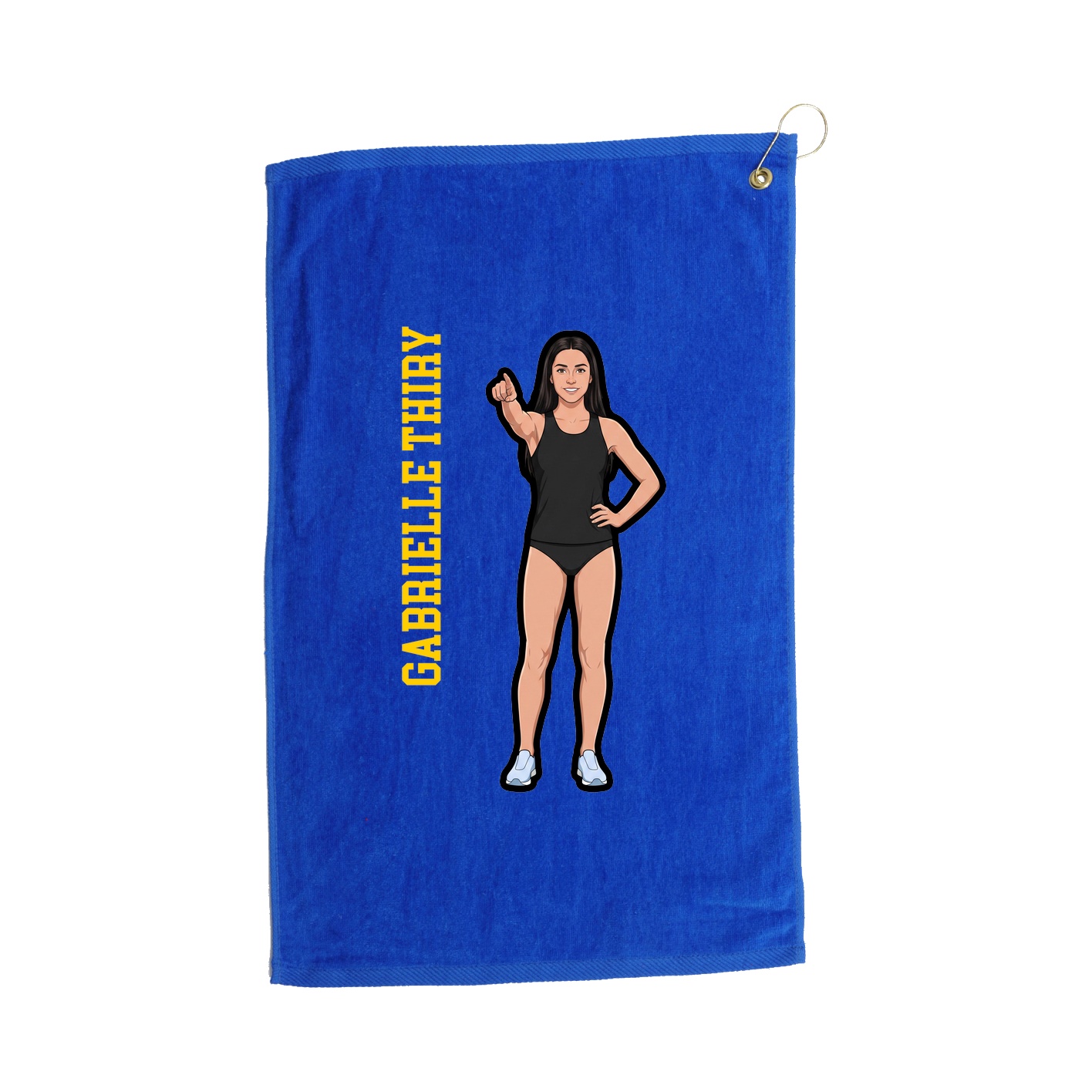 Golf Towel — Name Vertical in Royal