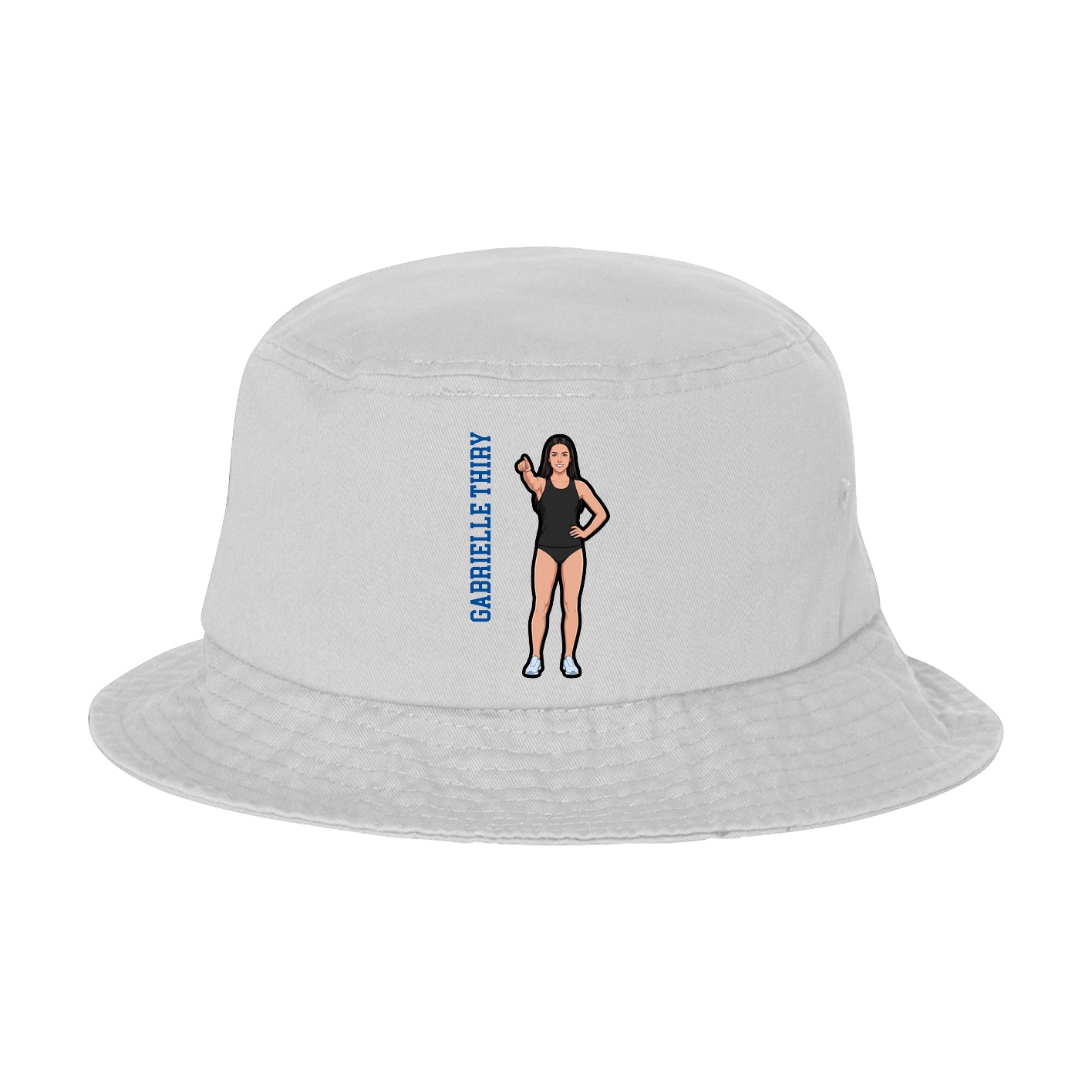 Bucket Cap — Name Vertical in White