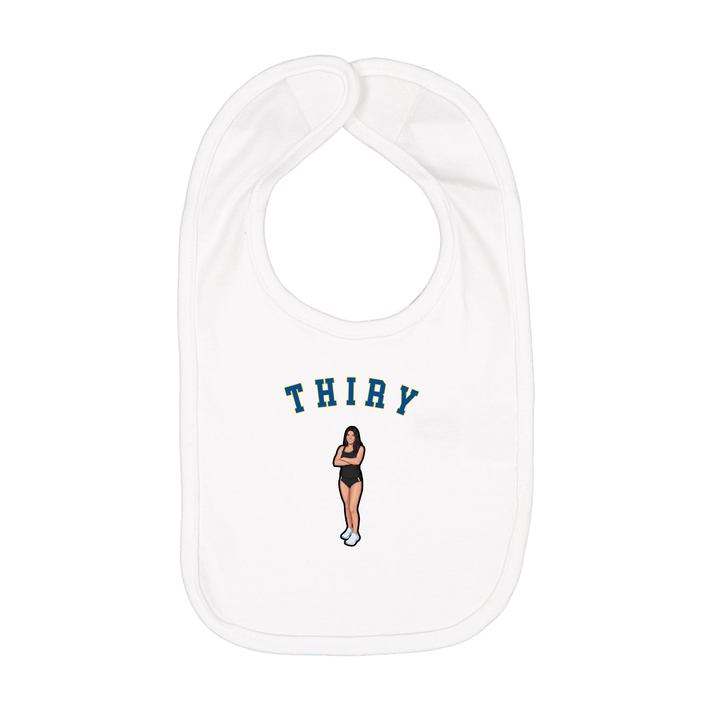 Infant Bib — Shirsey Arch in White