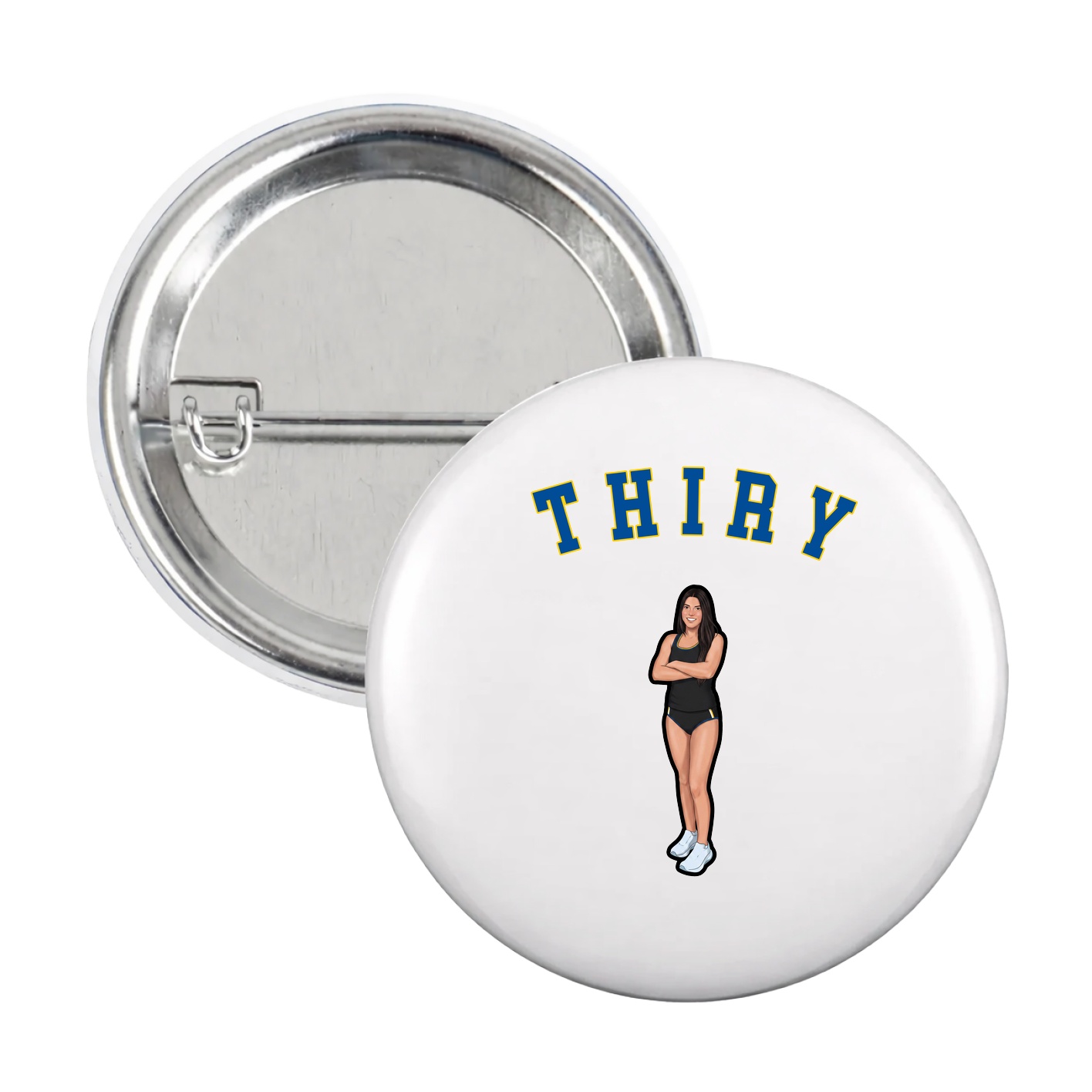 Game Day Button — Shirsey Arch in White