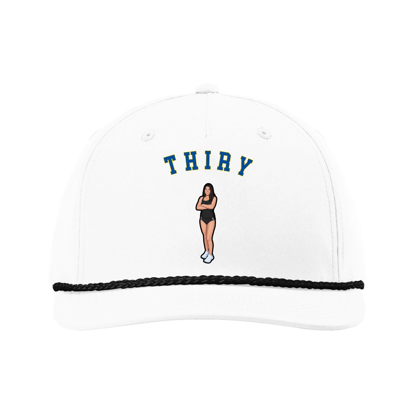 Five-Panel Classic Rope Cap — Shirsey Arch in White