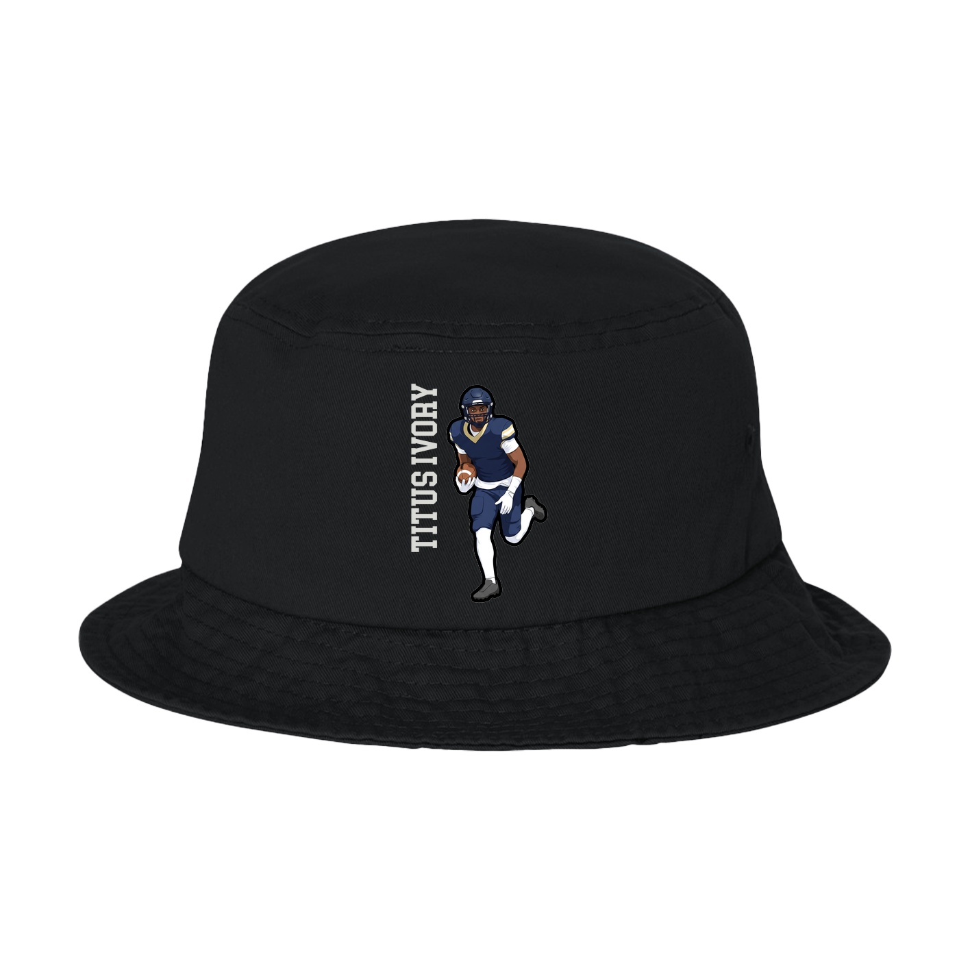 Bucket Cap — Name Vertical in Black