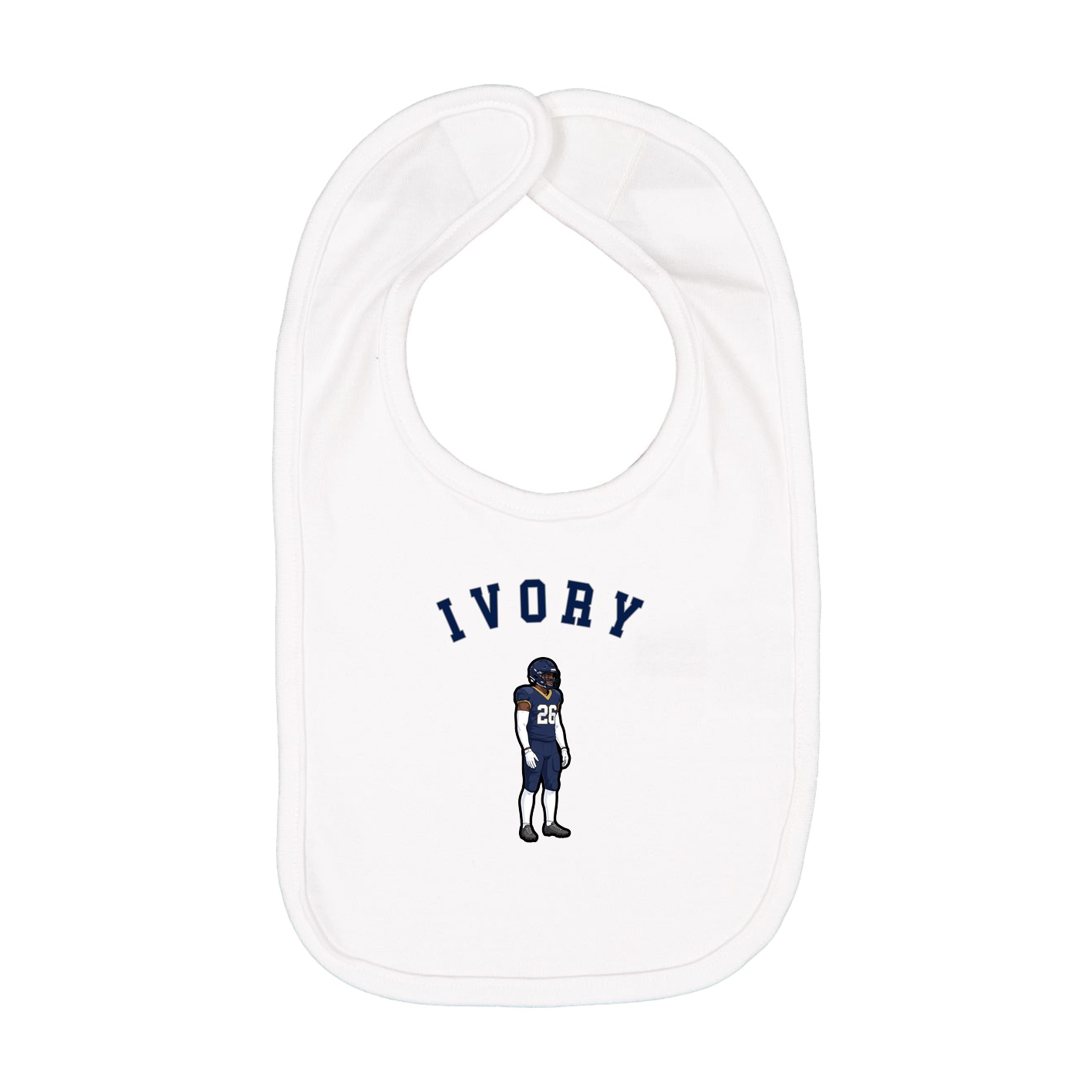 Infant Bib — Shirsey Arch in White
