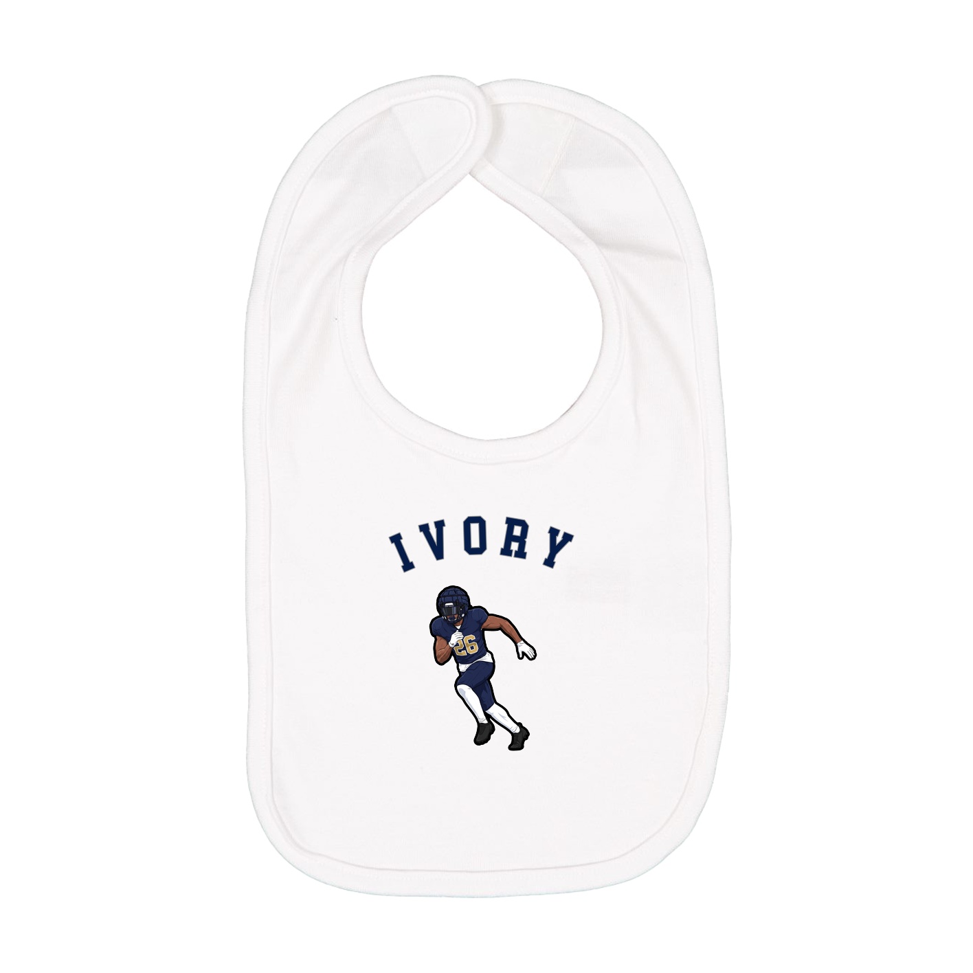 Infant Bib — Shirsey Arch in White