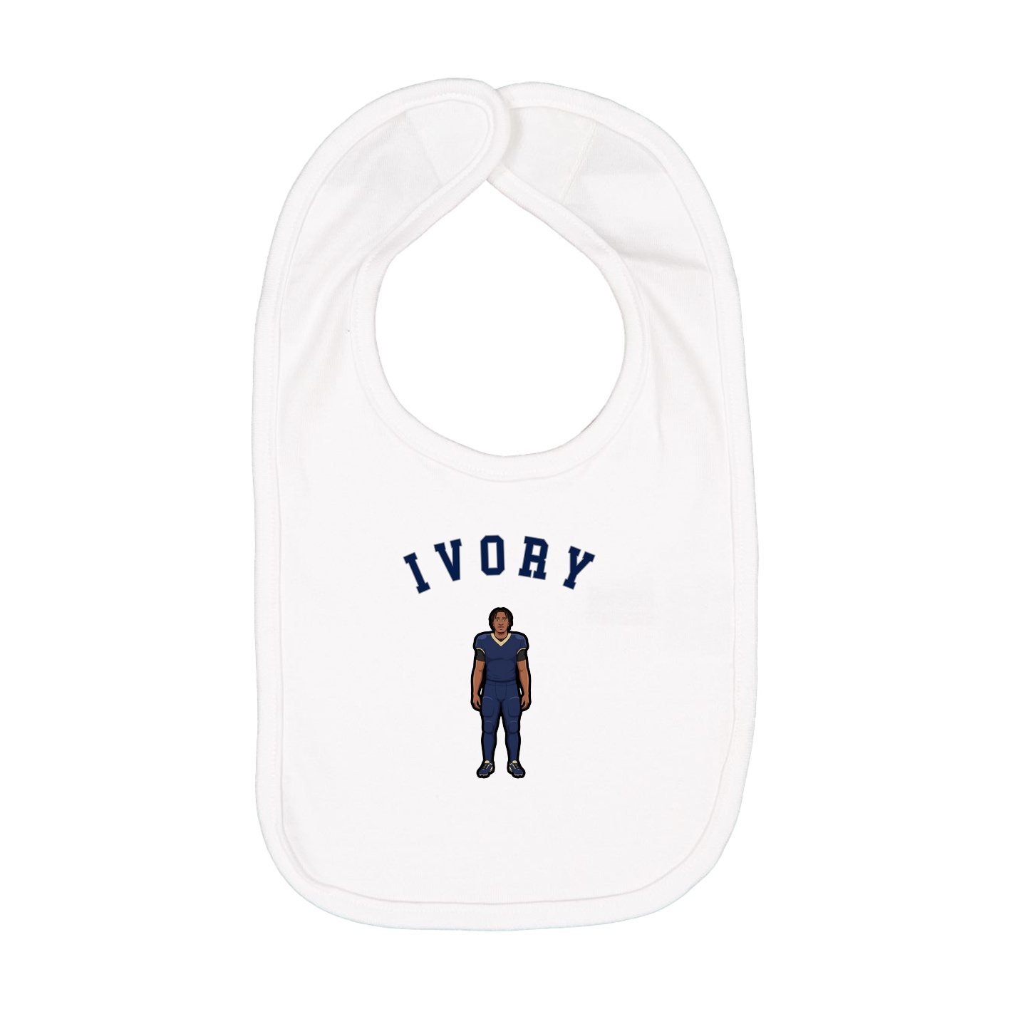 Infant Bib — Shirsey Arch in White