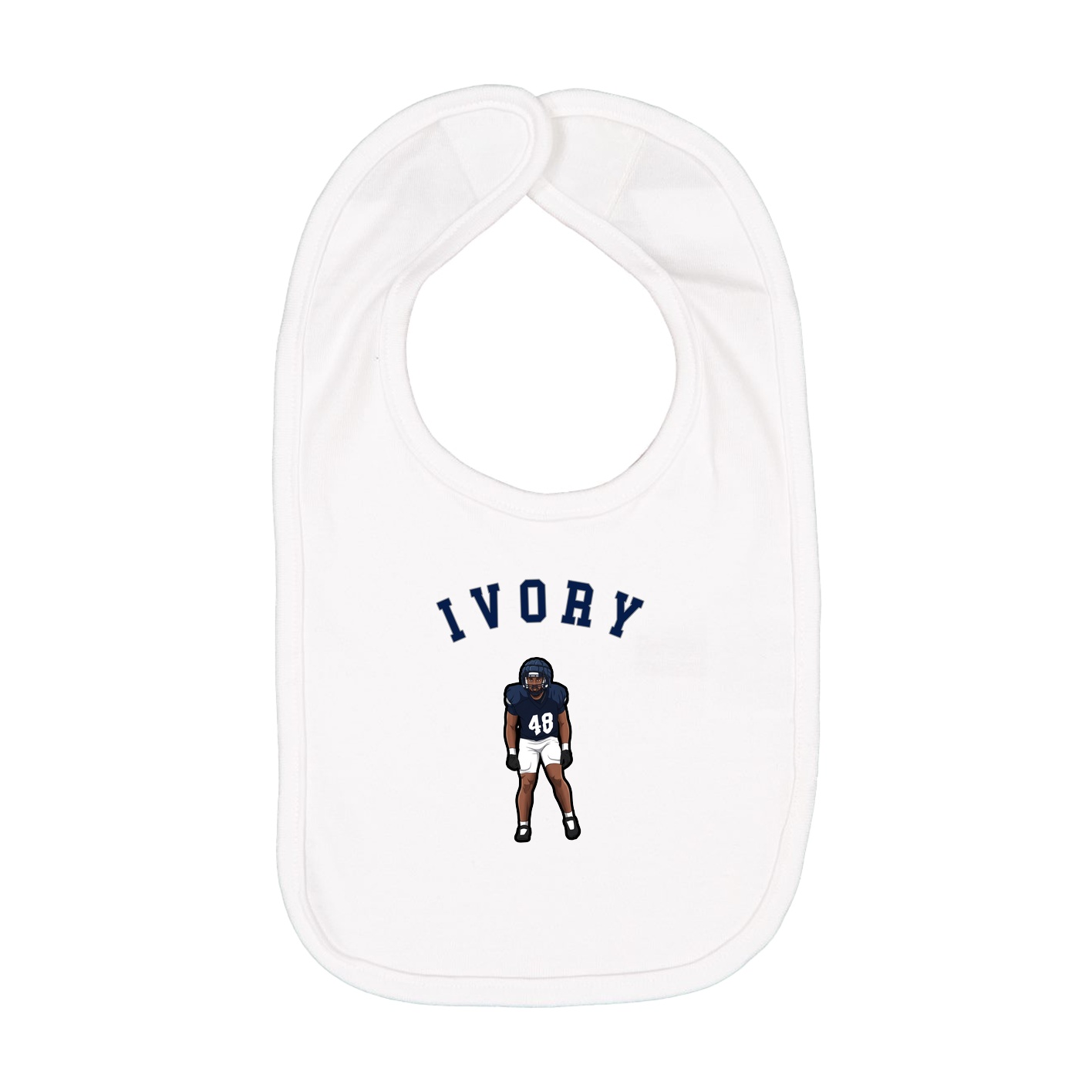Infant Bib — Shirsey Arch in White