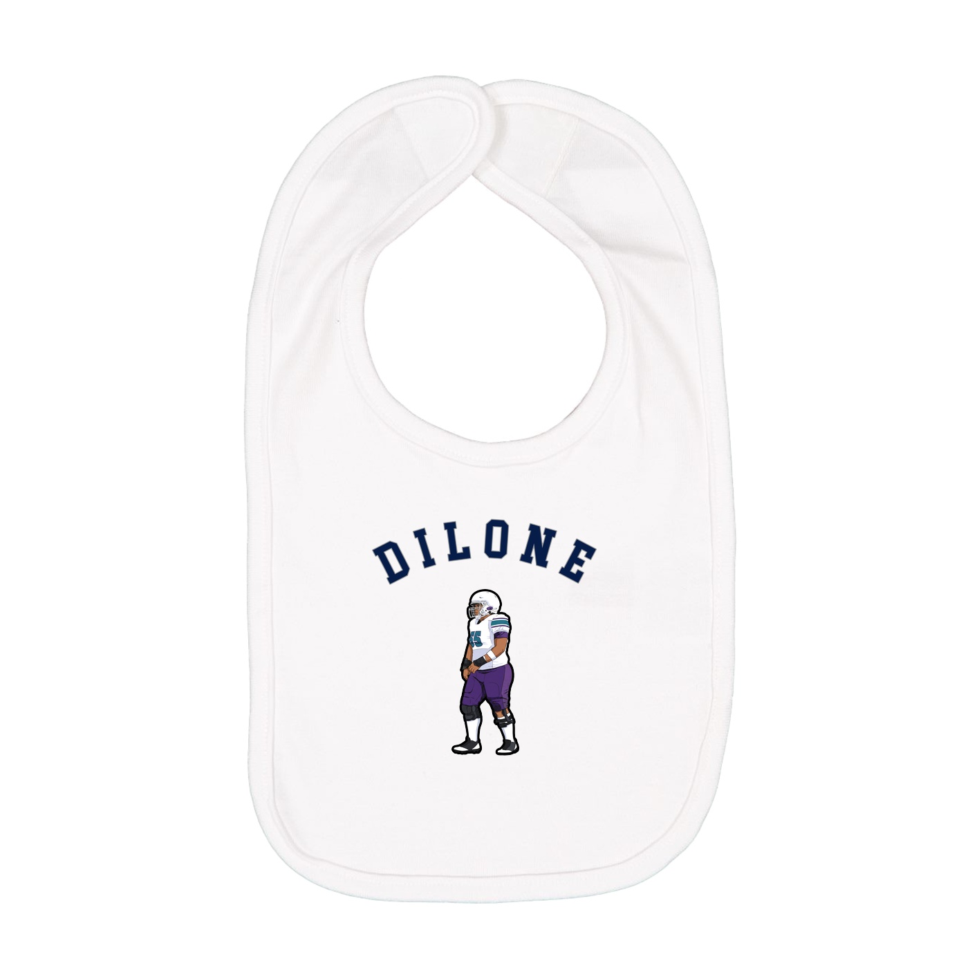 Infant Bib — Shirsey Arch in White