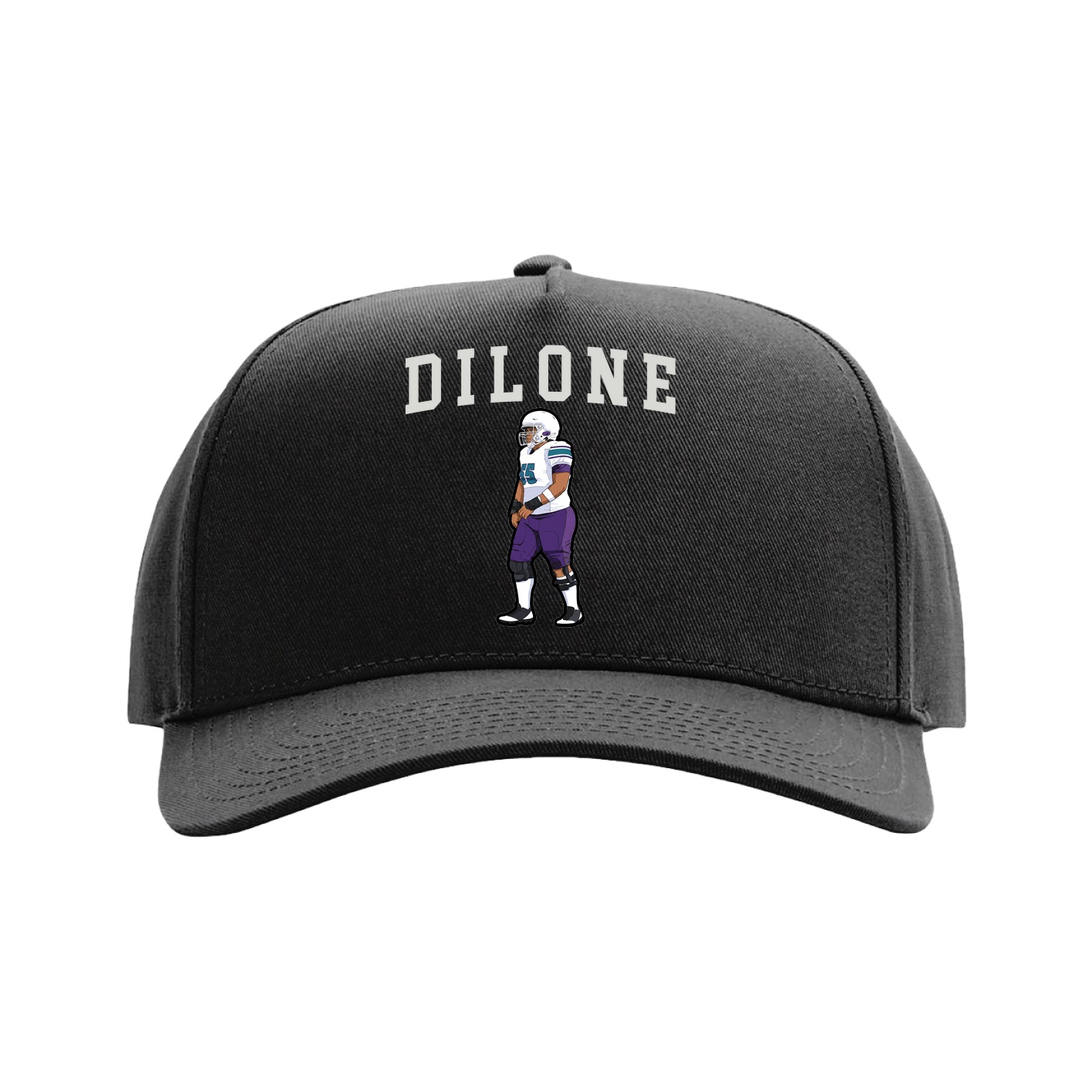 Full Fabric Five-Panel Champ Cap — Shirsey in Black