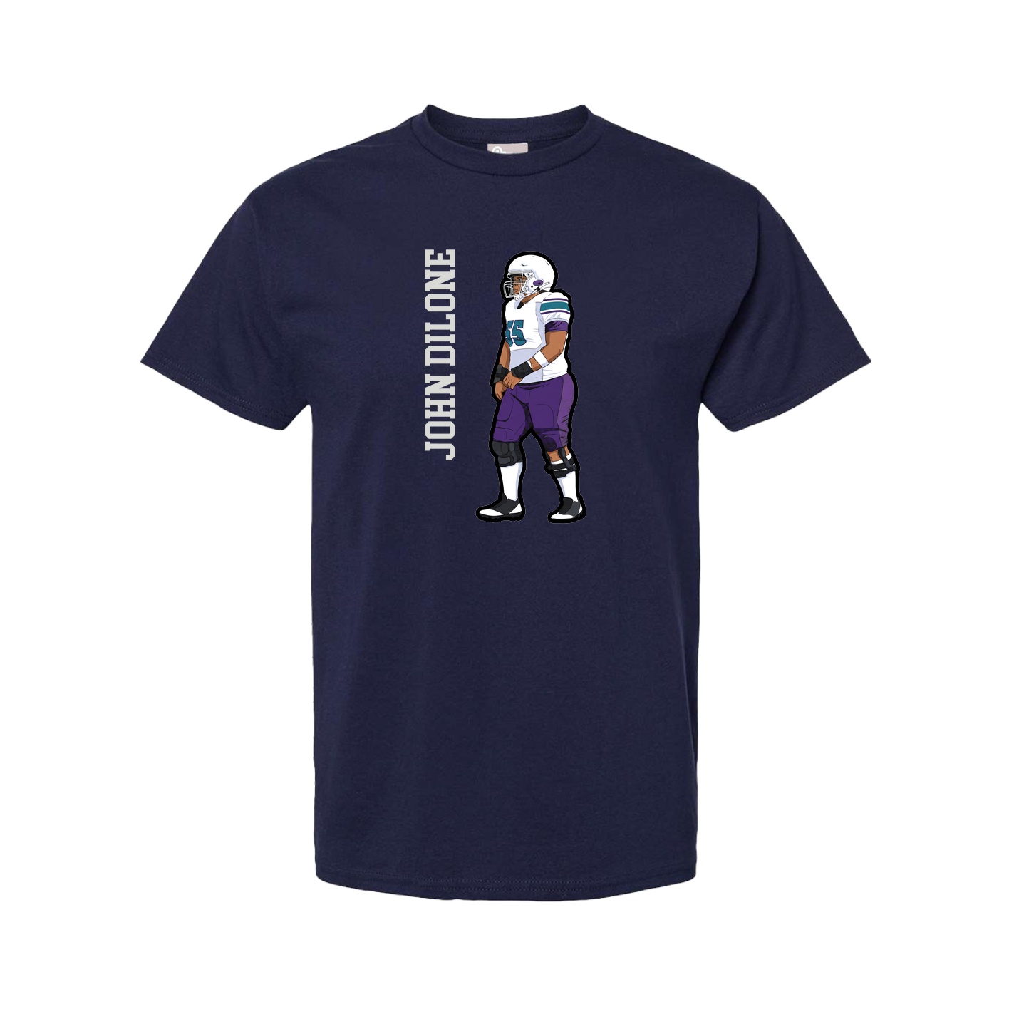 Tee — Name Vertical in Navy