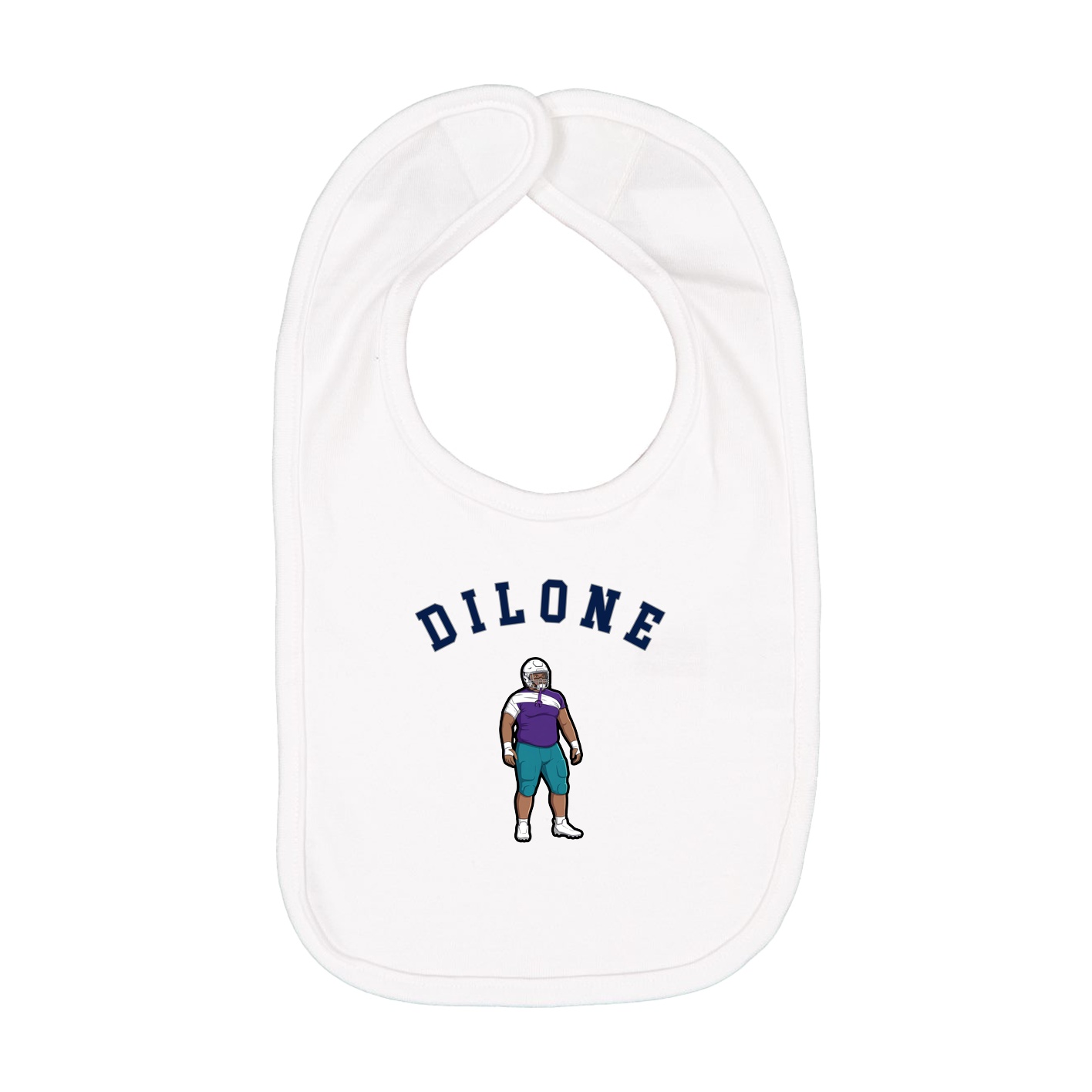 Infant Bib — Shirsey Arch in White