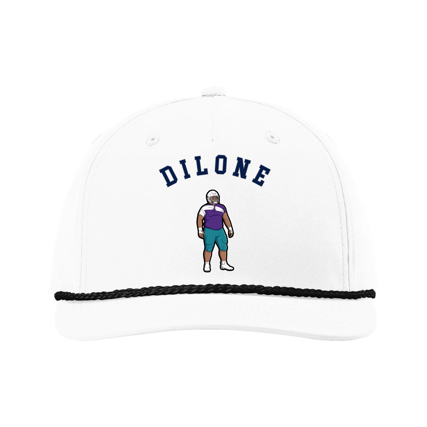 Five-Panel Classic Rope Cap — Shirsey Arch in White