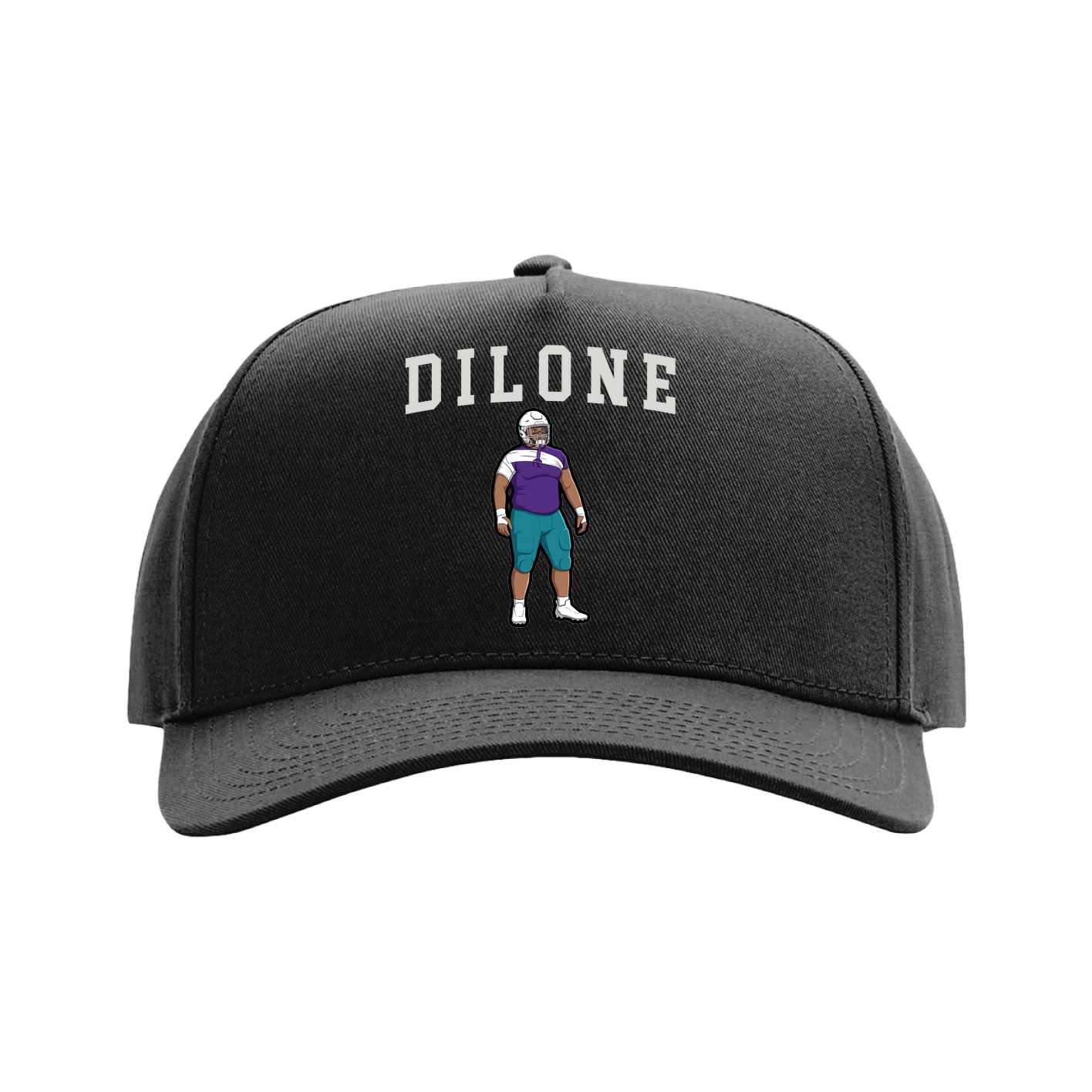 Full Fabric Five-Panel Champ Cap — Shirsey in Black