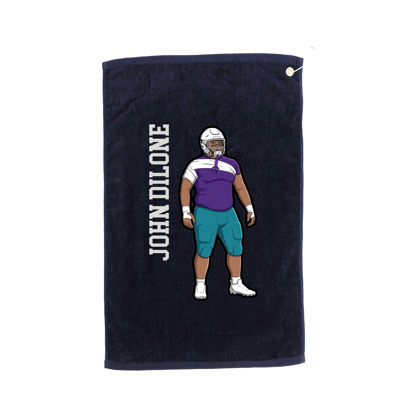 Golf Towel — Name Vertical in Navy