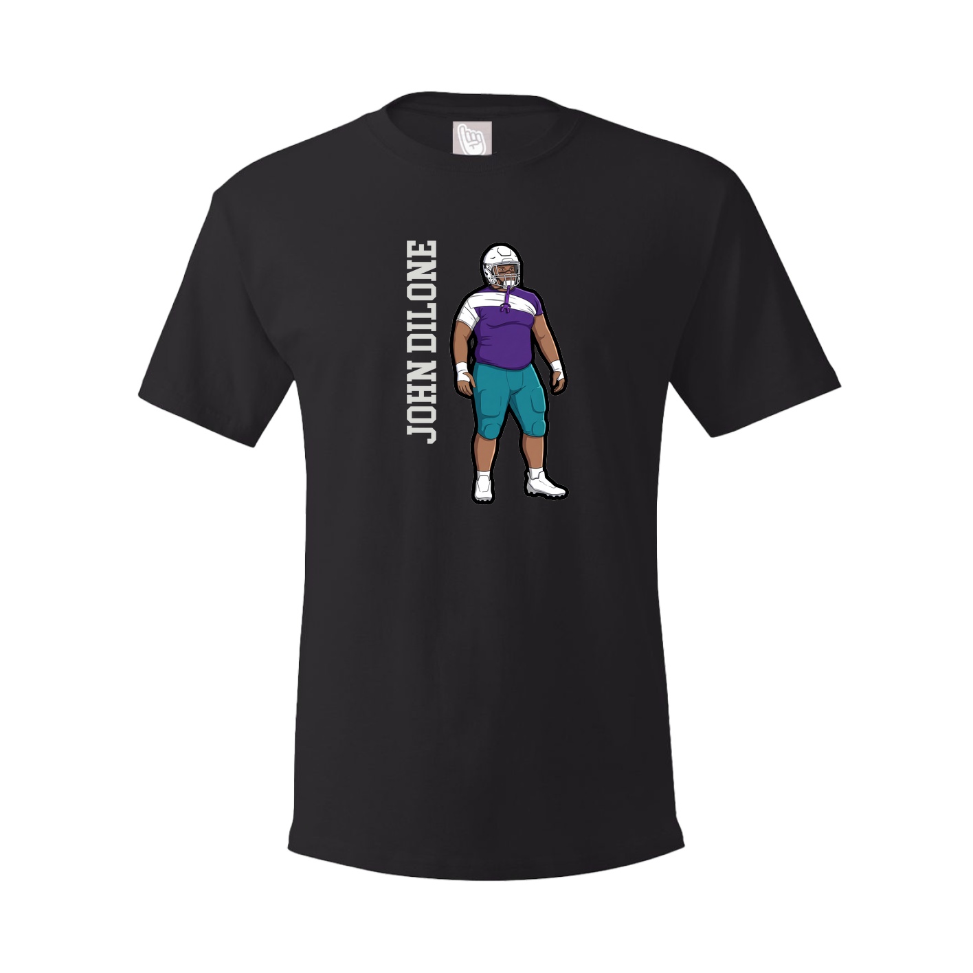 Youth Tee — Name Vertical in Black