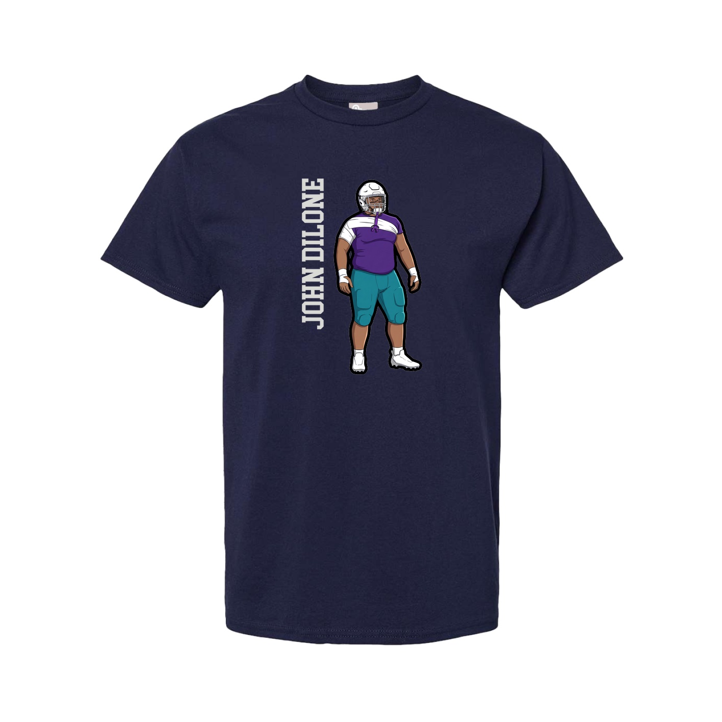 Youth Tee — Name Vertical in Navy