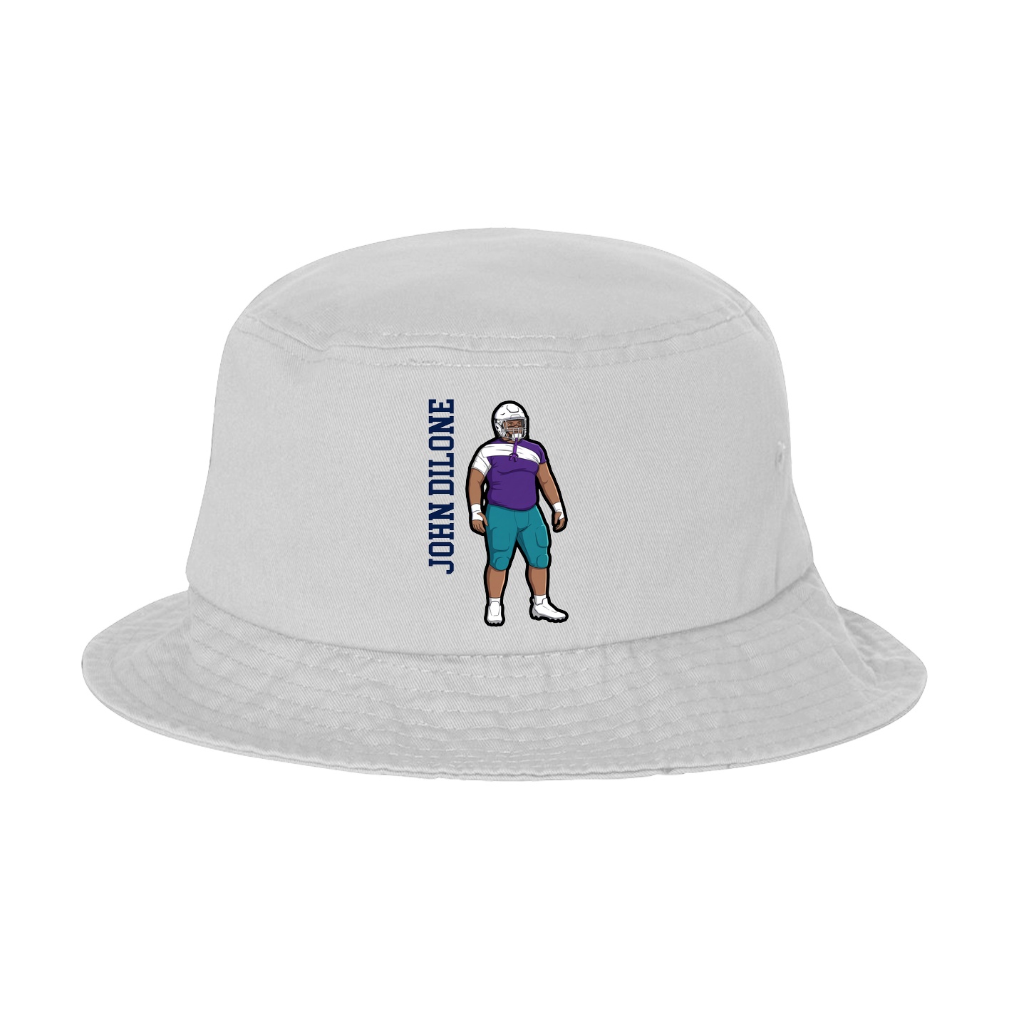 Bucket Cap — Name Vertical in White