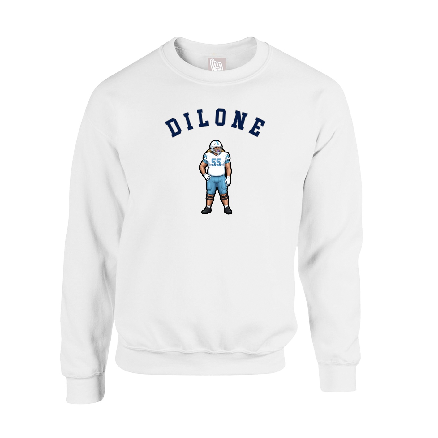 Fleece Crew — Shirsey Arch in White