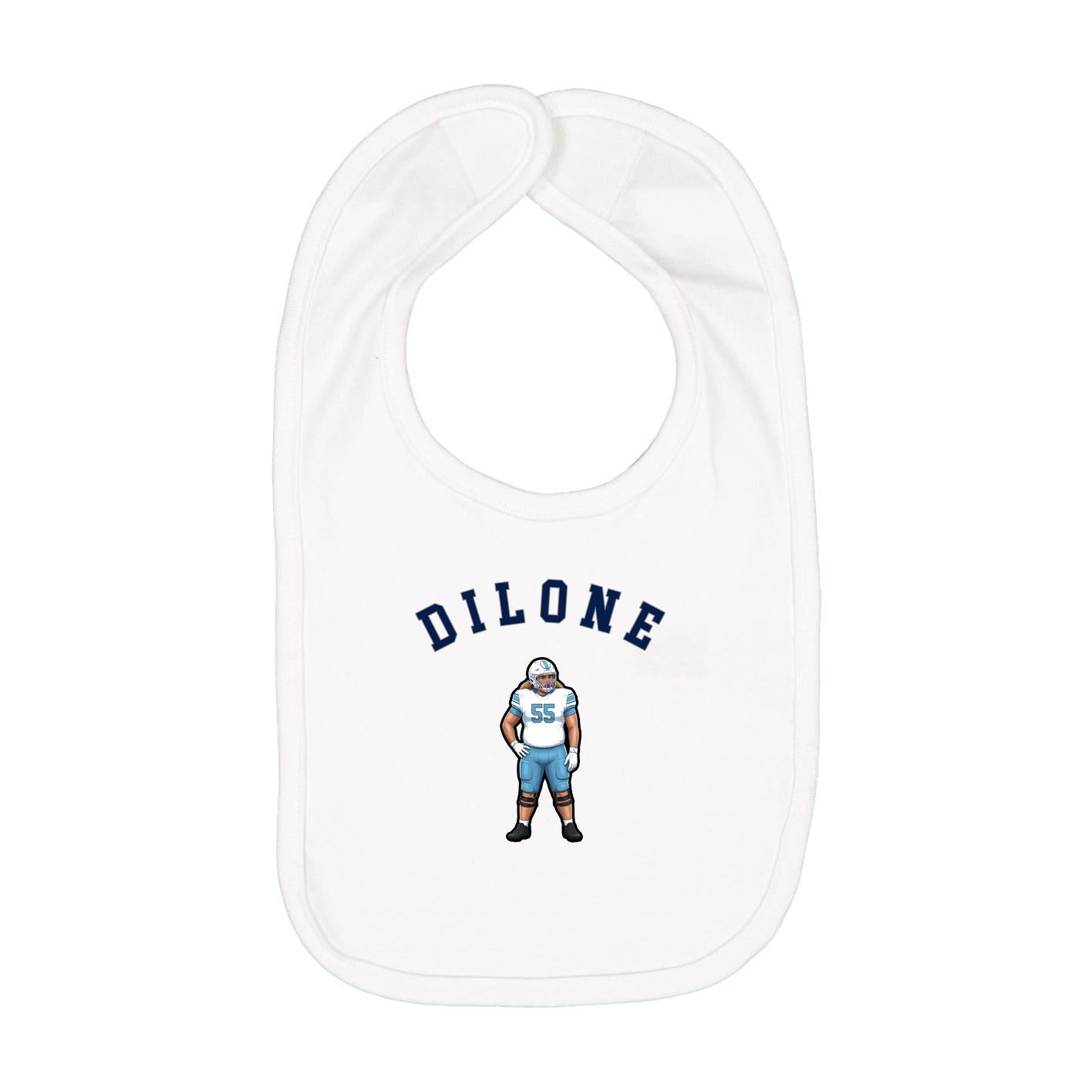Infant Bib — Shirsey Arch in White