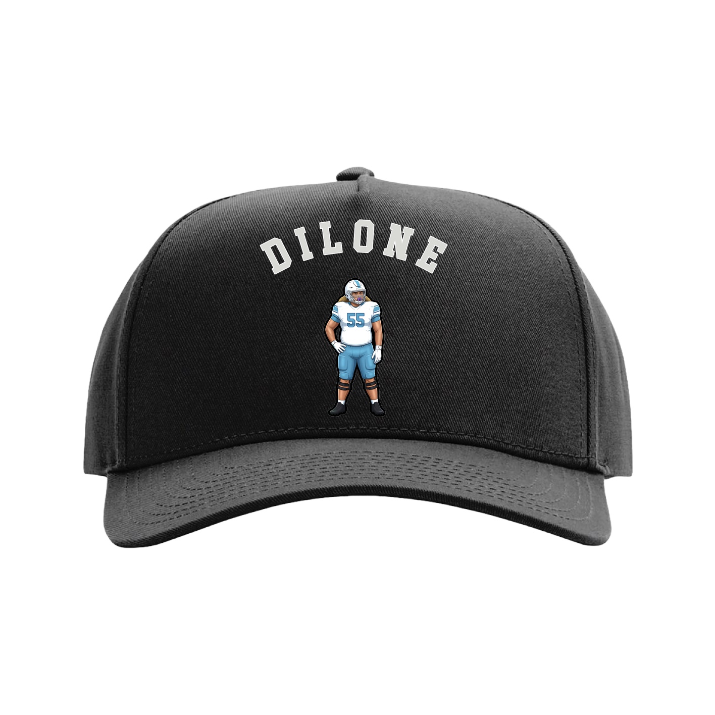 Full Fabric Five-Panel Champ Cap — Shirsey Arch in Black
