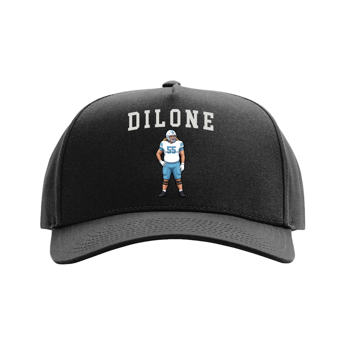 Full Fabric Five-Panel Champ Cap — Shirsey in Black