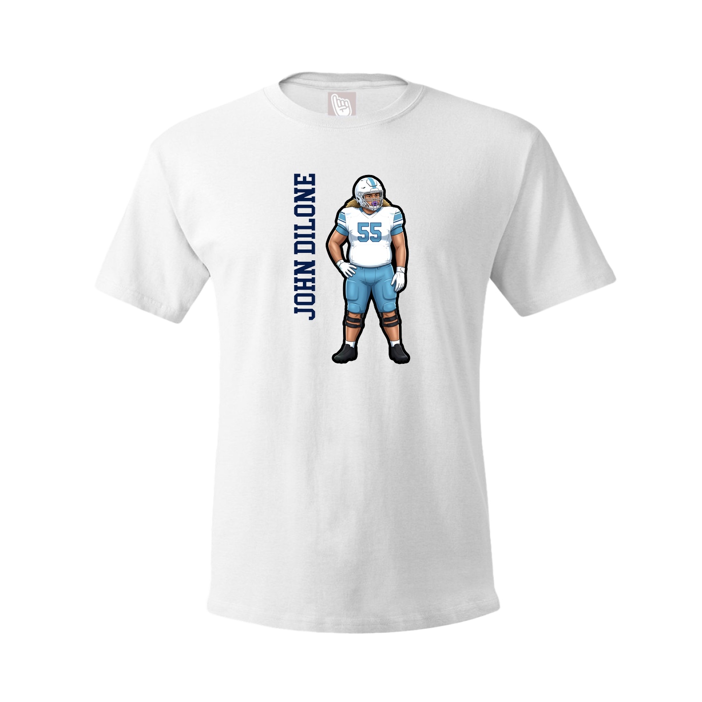 Tee — Name Vertical in White