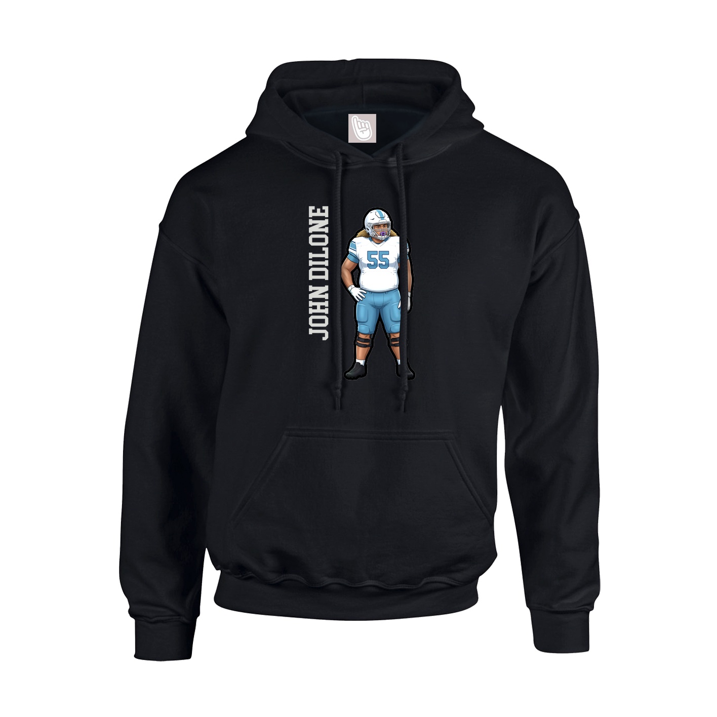 Hoodie — Name Vertical in Black