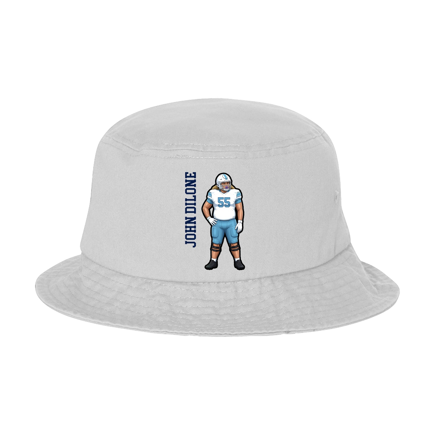 Bucket Cap — Name Vertical in White