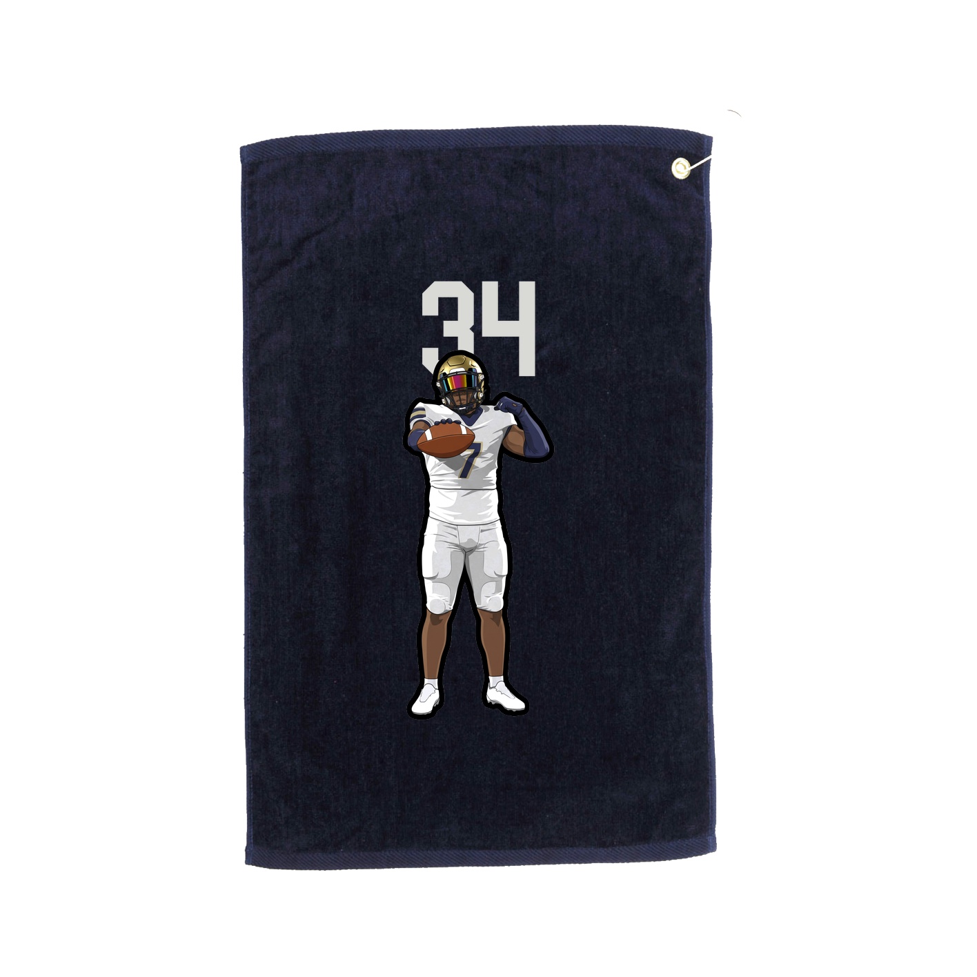 Golf Towel — Number Top in Navy