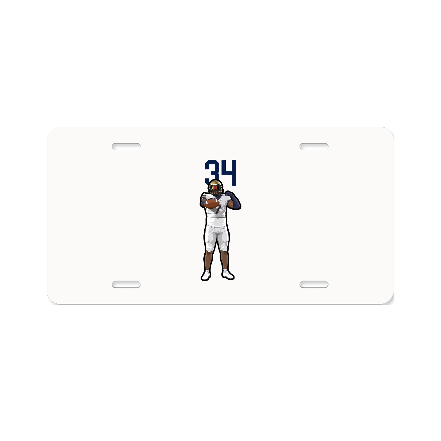 License Plate — Number Top in Classic