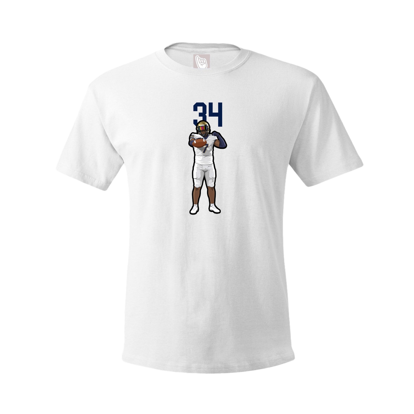 Youth Tee — Number Top in White