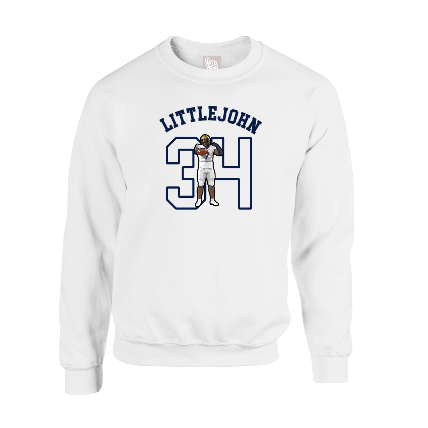 Fleece Crew — Shirsey Arch in White