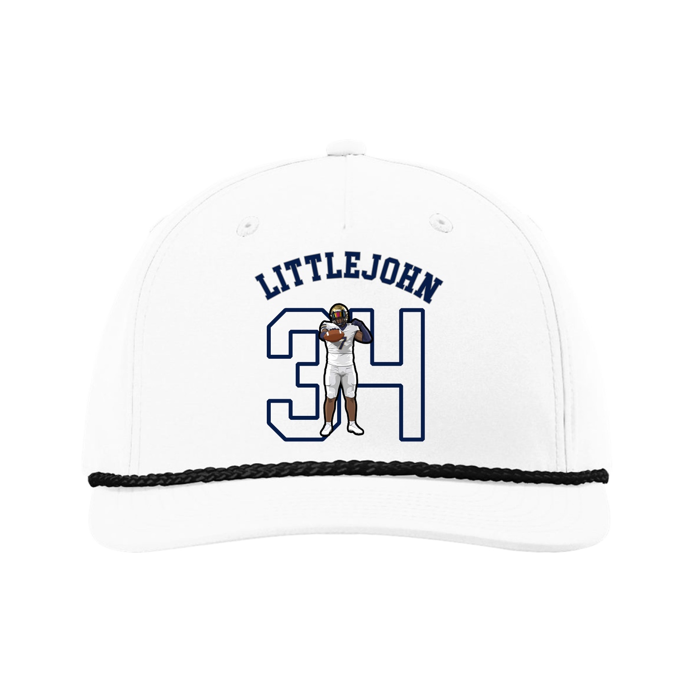 Five-Panel Classic Rope Cap — Shirsey Arch in White