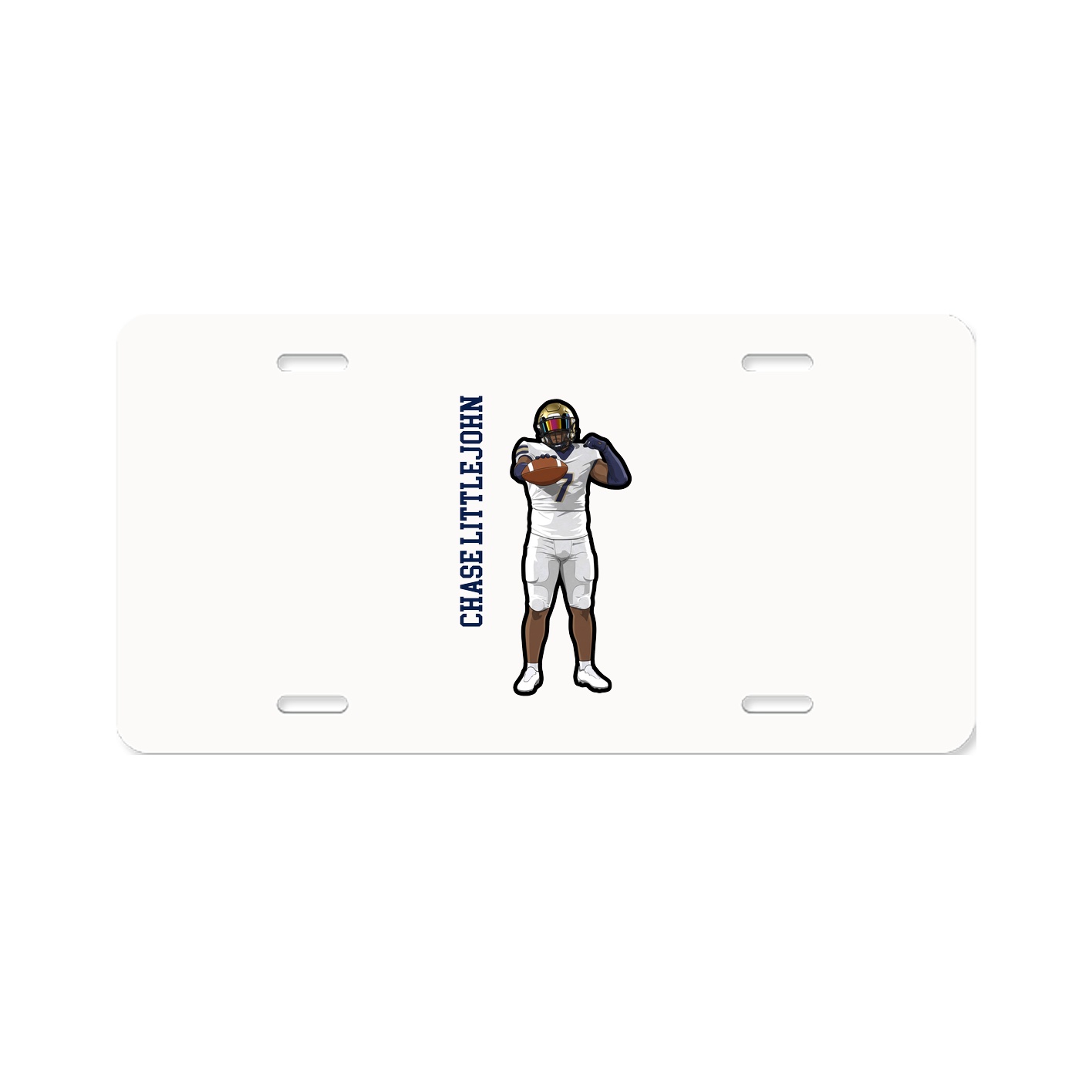 License Plate — Name Vertical in Classic