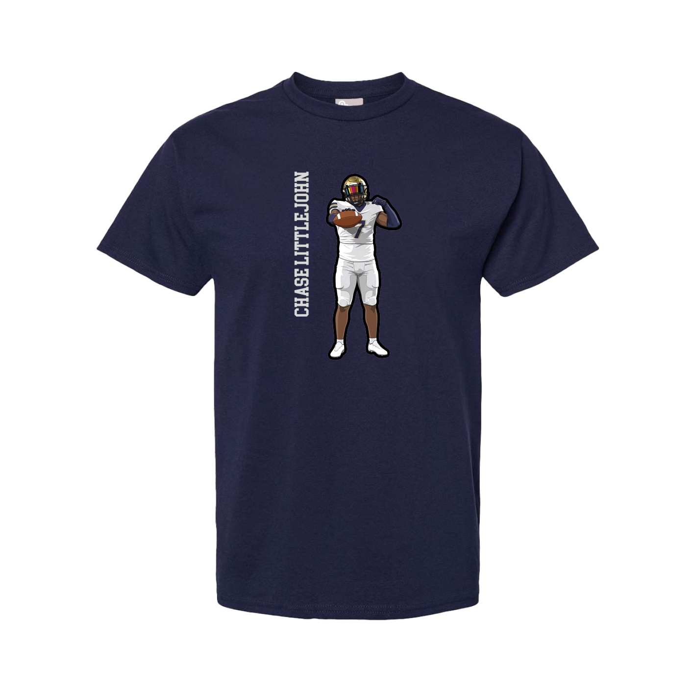 Tee — Name Vertical in Navy