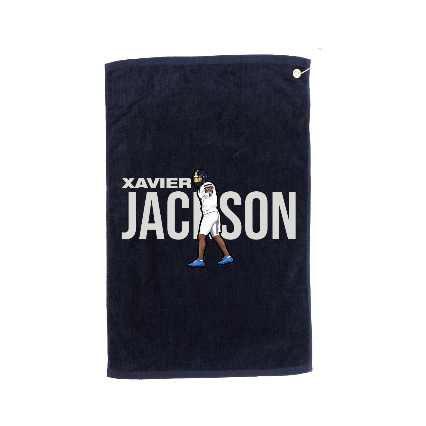 Golf Towel — Player Name in Navy